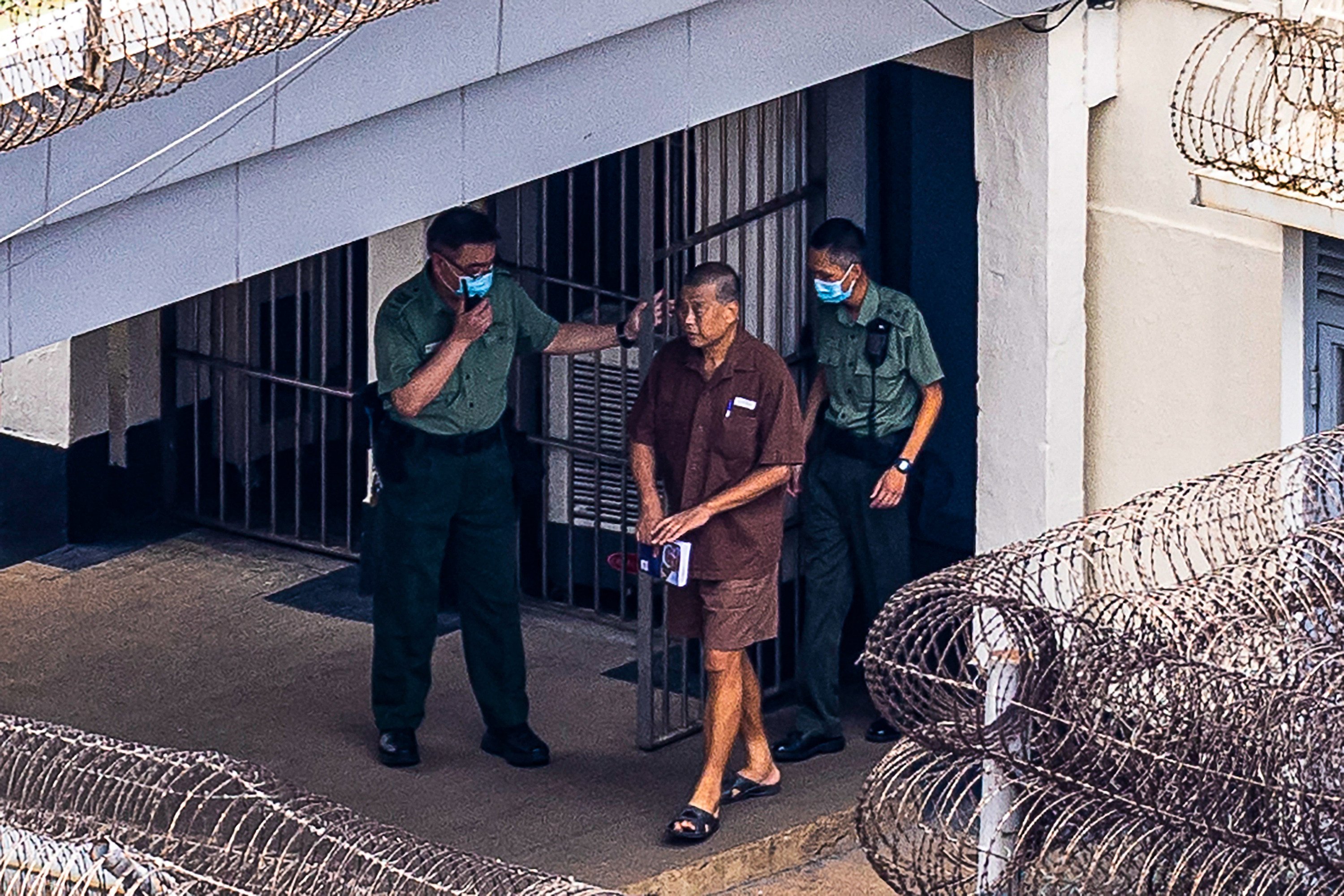 Jimmy Lai is incarcerated in Stanley Prison and is expected to take the witness stand to defend himself against foreign collusion and sedition charges on Wednesday. Photo: AP