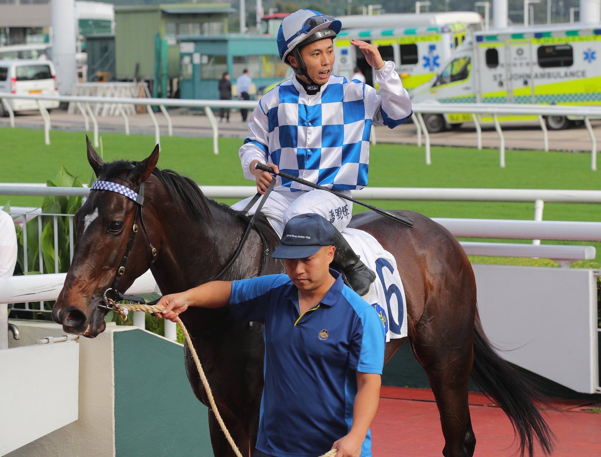 Matthew Poon, pictured after winning on Bravehearts at Sha Tin last Sunday, is in top form this season.