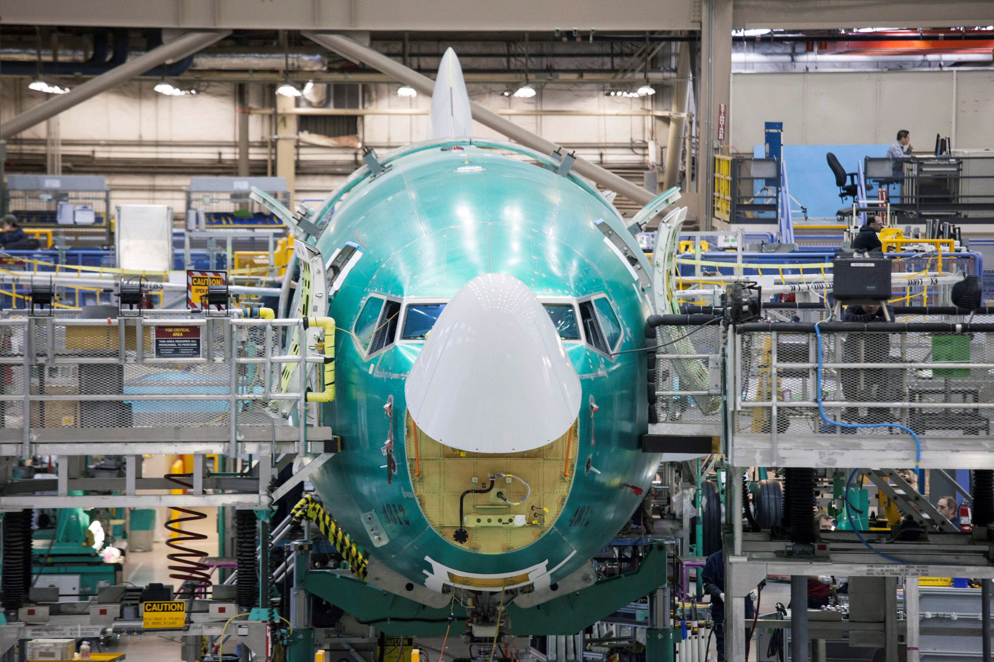 A Boeing 737 jetliner at an assembly plant in Renton, Washington. File photo: Reuters