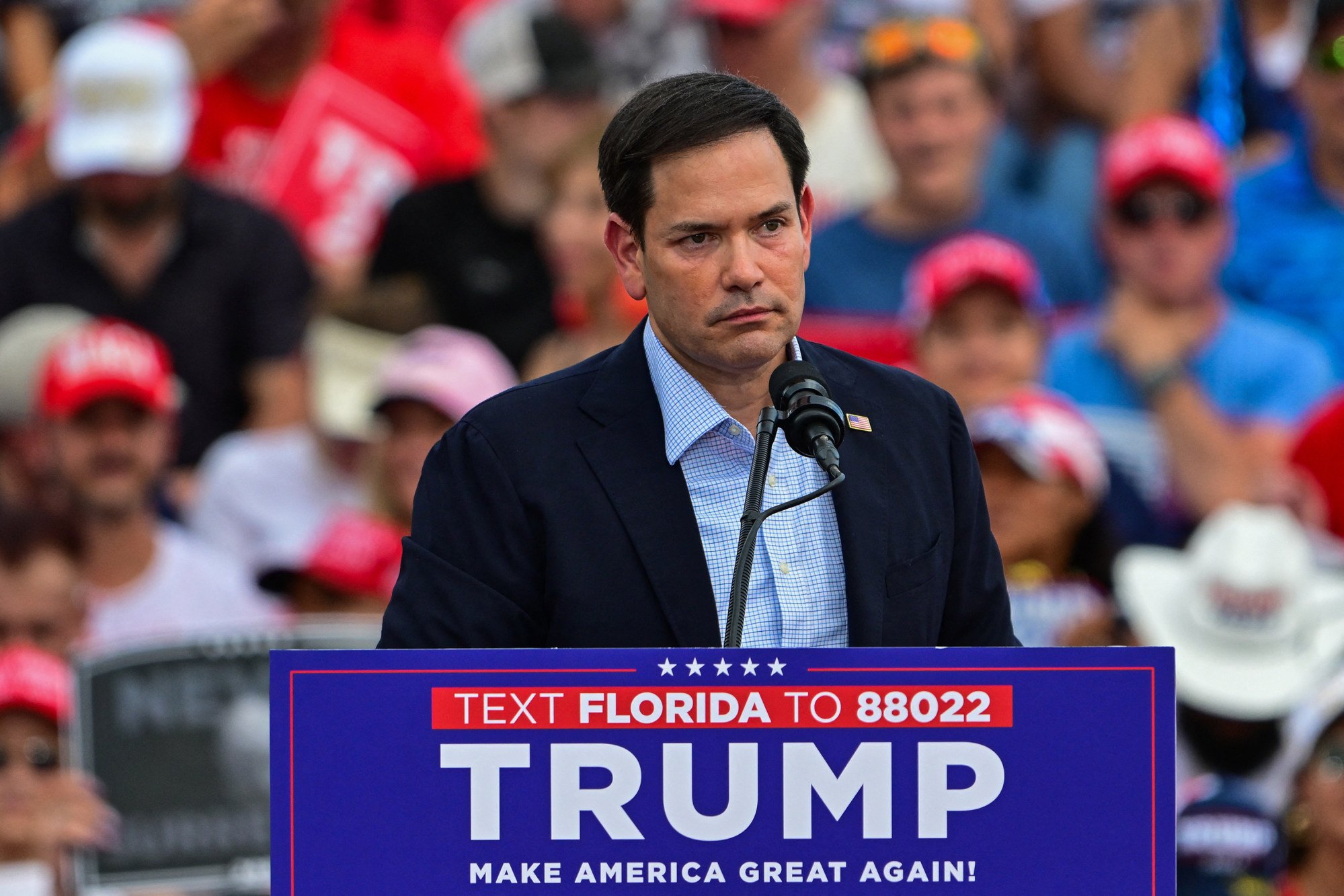 US Senator Marco Rubio at a campaign rally for Donald Trump in Doral, Florida, on July 9. Photo: AFP/Getty Images/TNS