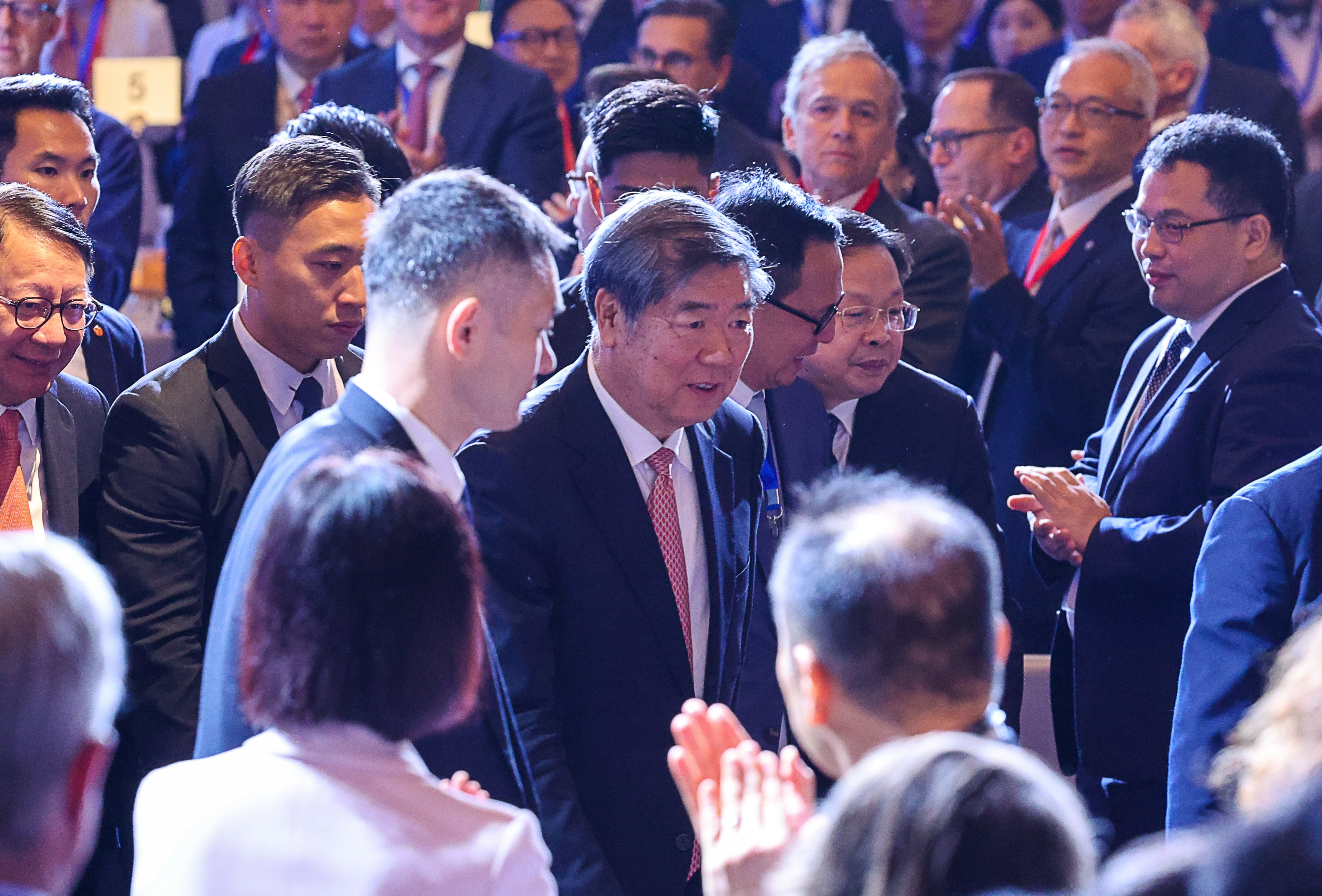 Chinese Vice-Premier He Lifeng (centre) at the opening of the three-day Global Financial Leaders’ Investment Summit in Hong Kong. Photo: Dickson Lee