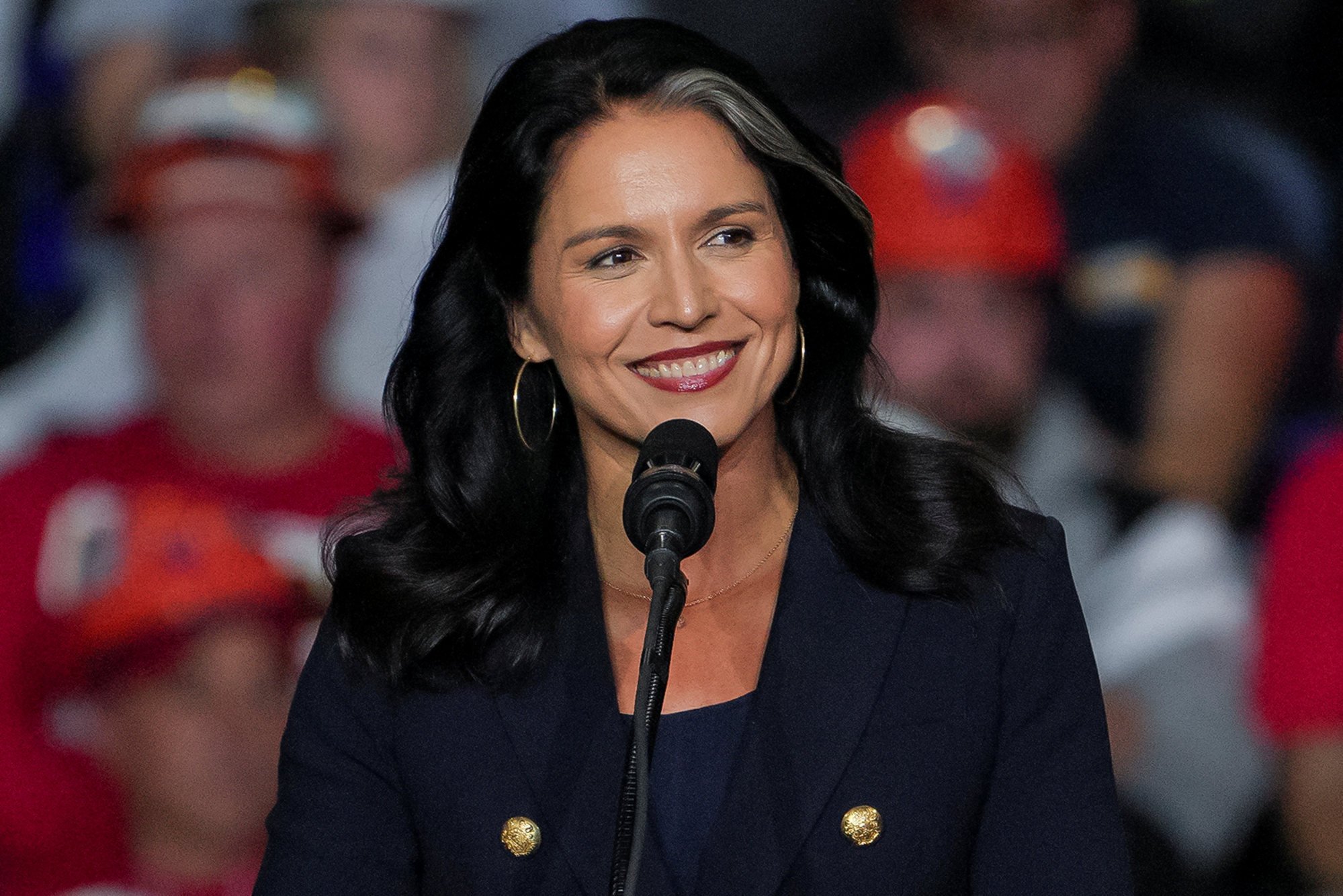 Tulsi Gabbard at a Trump campaign rally in Pittsburgh, Pennsylvania on November 4. Photo: Reuters