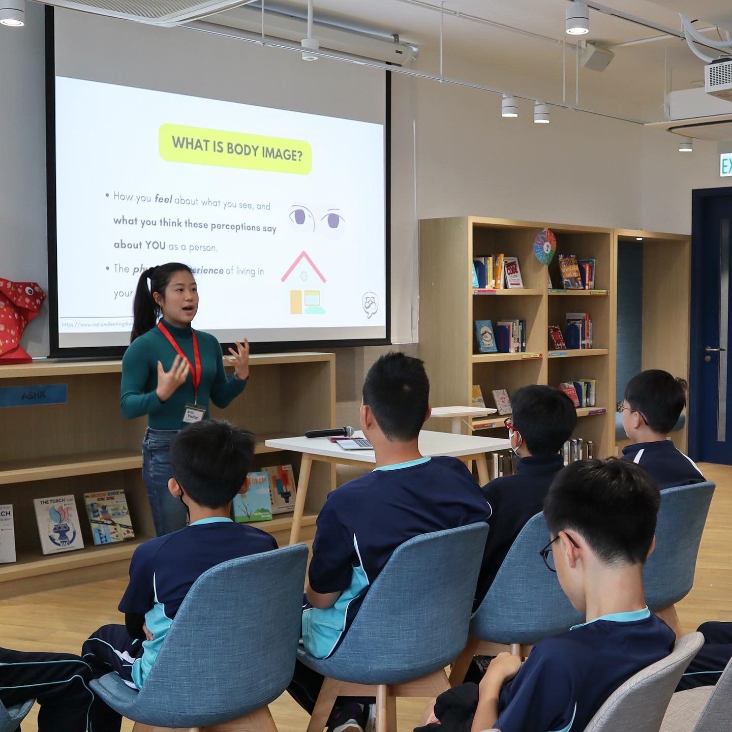 The mental health campaigner has been visiting secondary schools to speak about body image and mental health. Photo: Stephanie Ng