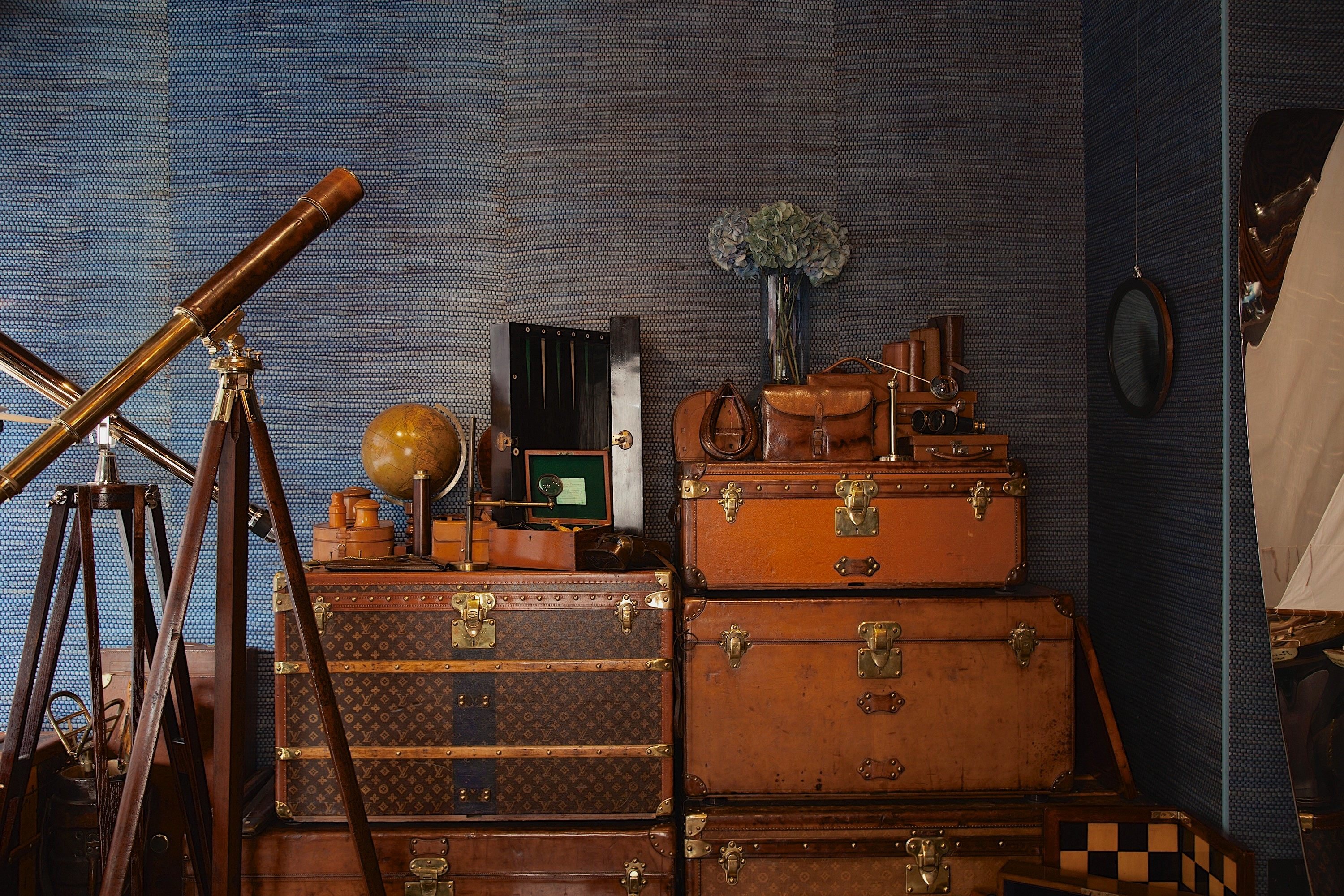 Vintage steamer trunks embodying heritage and craftsmanship at Bentleys London. Photo: Handout