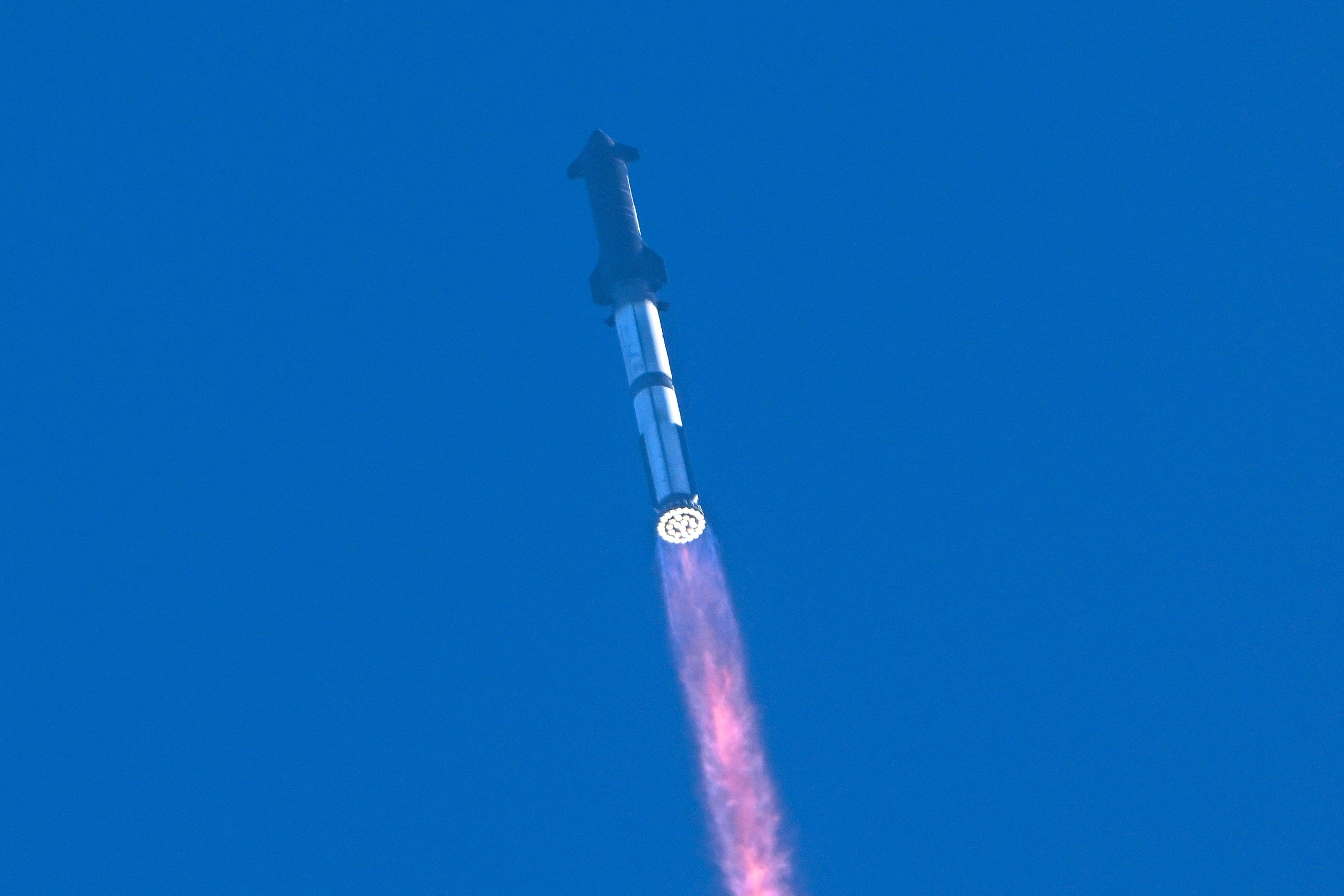 The SpaceX Starship lifts off from Starbase near Boca Chica, Texas. Photo: AFP