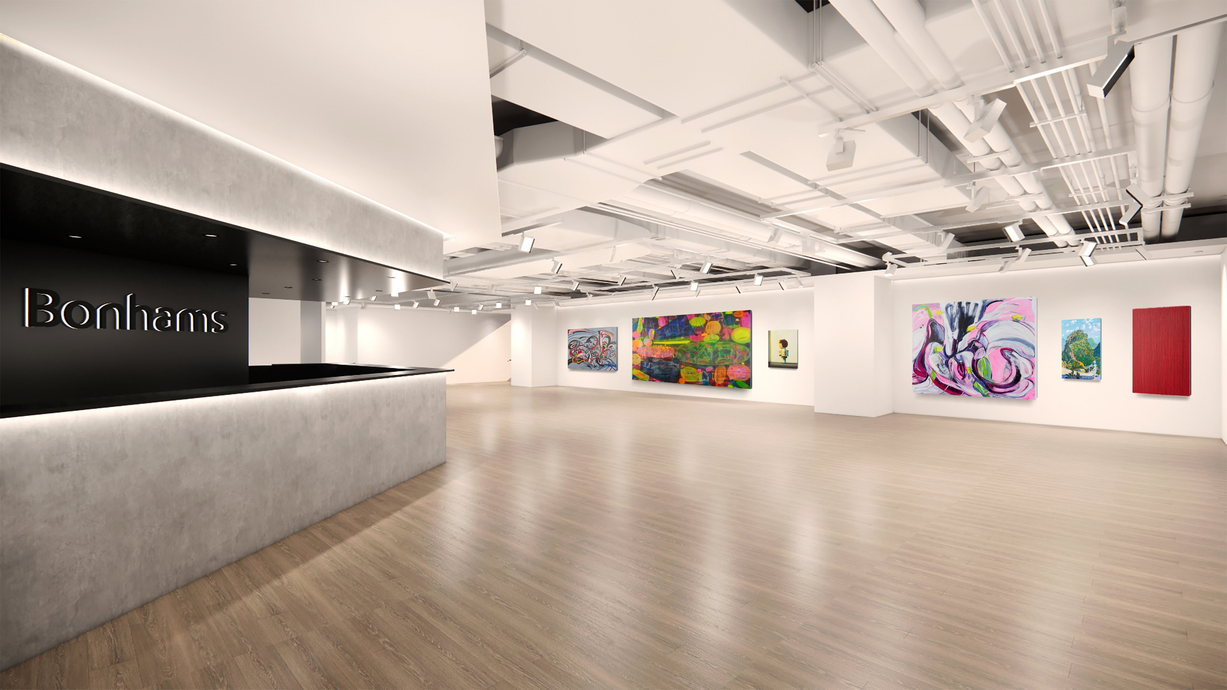 Bonhams’ new Asia headquarters in Hong Kong spans three floors of Six Pacific Place in Admiralty and features a permanent saleroom, gallery space and office.