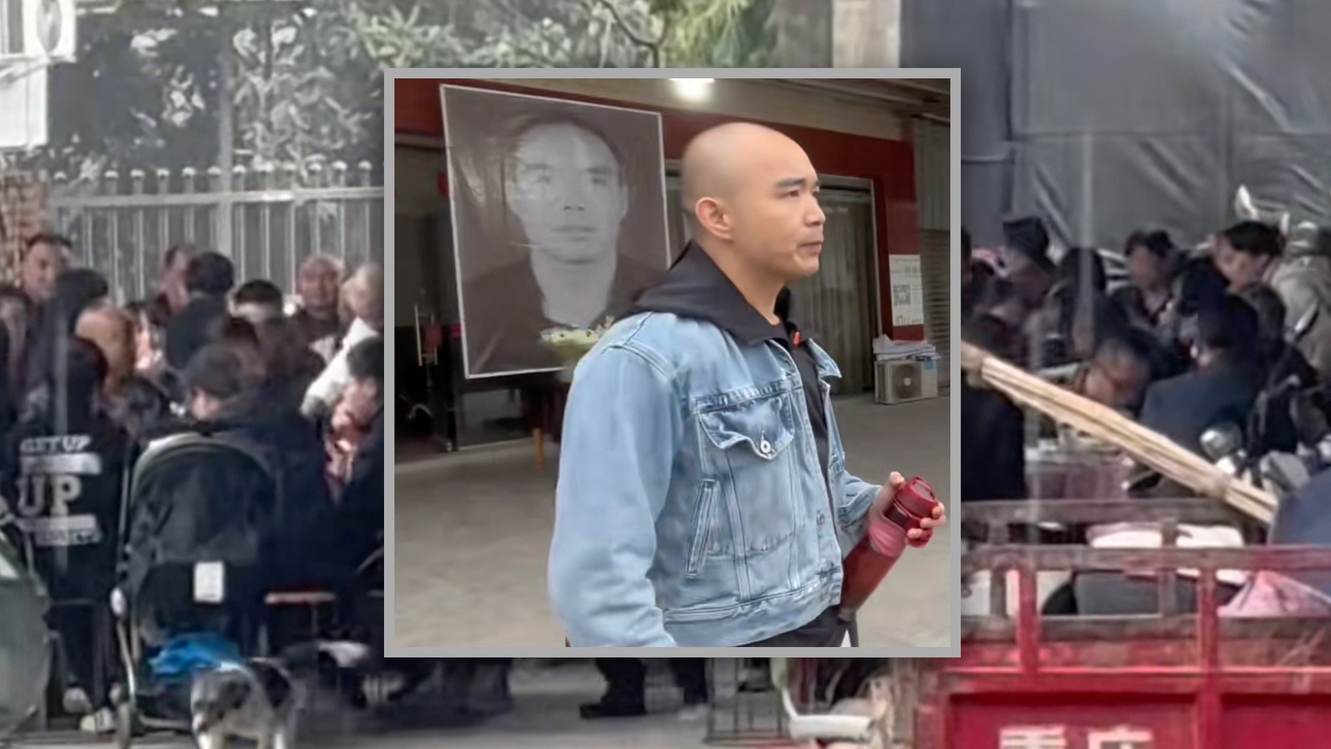 A son in China expressed his outrage after his father’s killer celebrated with a banquet outside their home, marking the end of a 20-year prison sentence. Photo: SCMP composite/Douyin