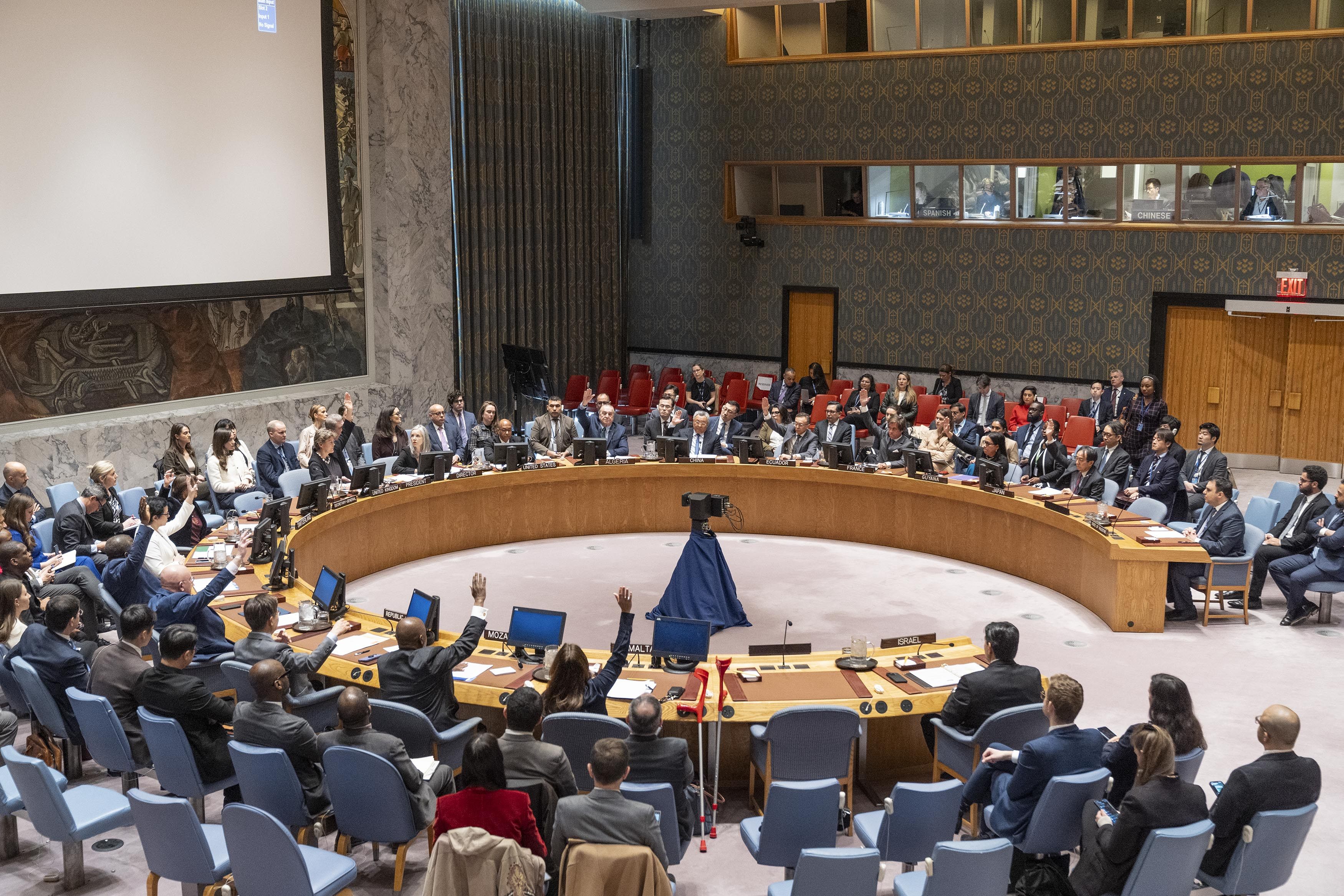 UN Security Council members vote on Wednesday on a draft resolution calling for immediate ceasefire in Gaza. Photo: dpa