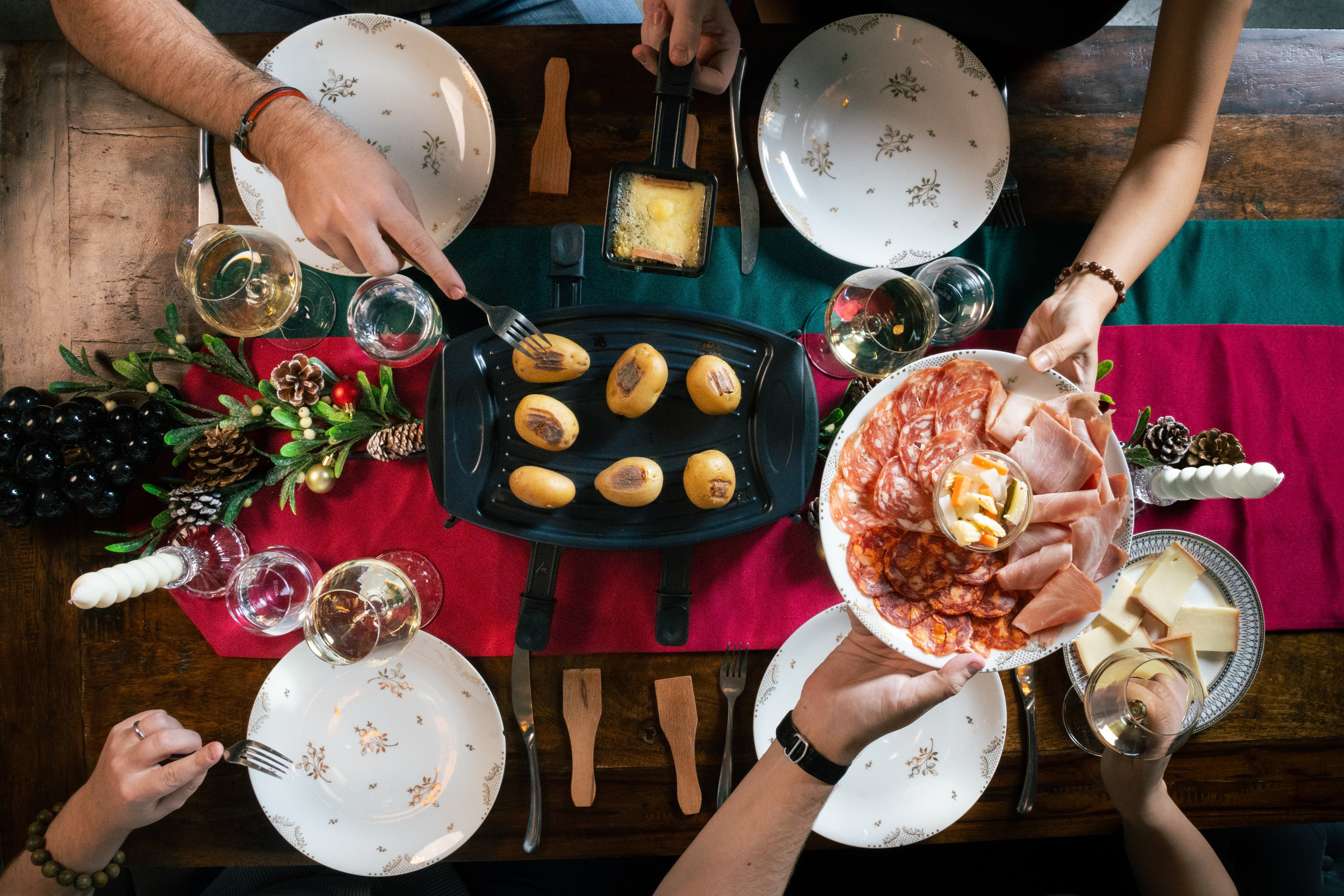 ThinkWine is offering free-flow raclette, a traditional Alpine festive dish, until March 1. Photo: ThinkWine