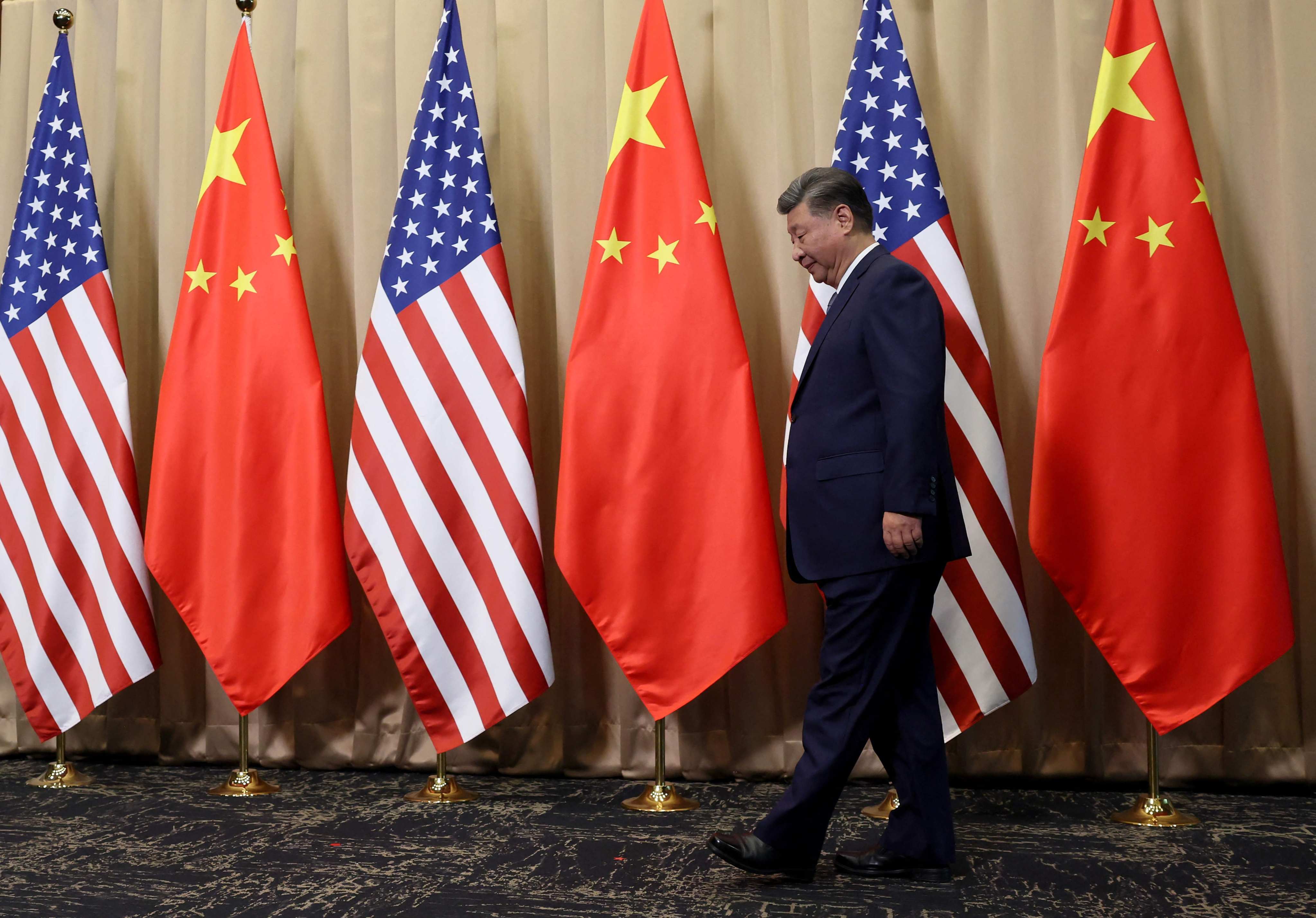 President Xi Jinping arrives for a meeting with US President Joe Biden on the sidelines of the Apec summit in Lima, Peru, on November 16. Photo: AFP