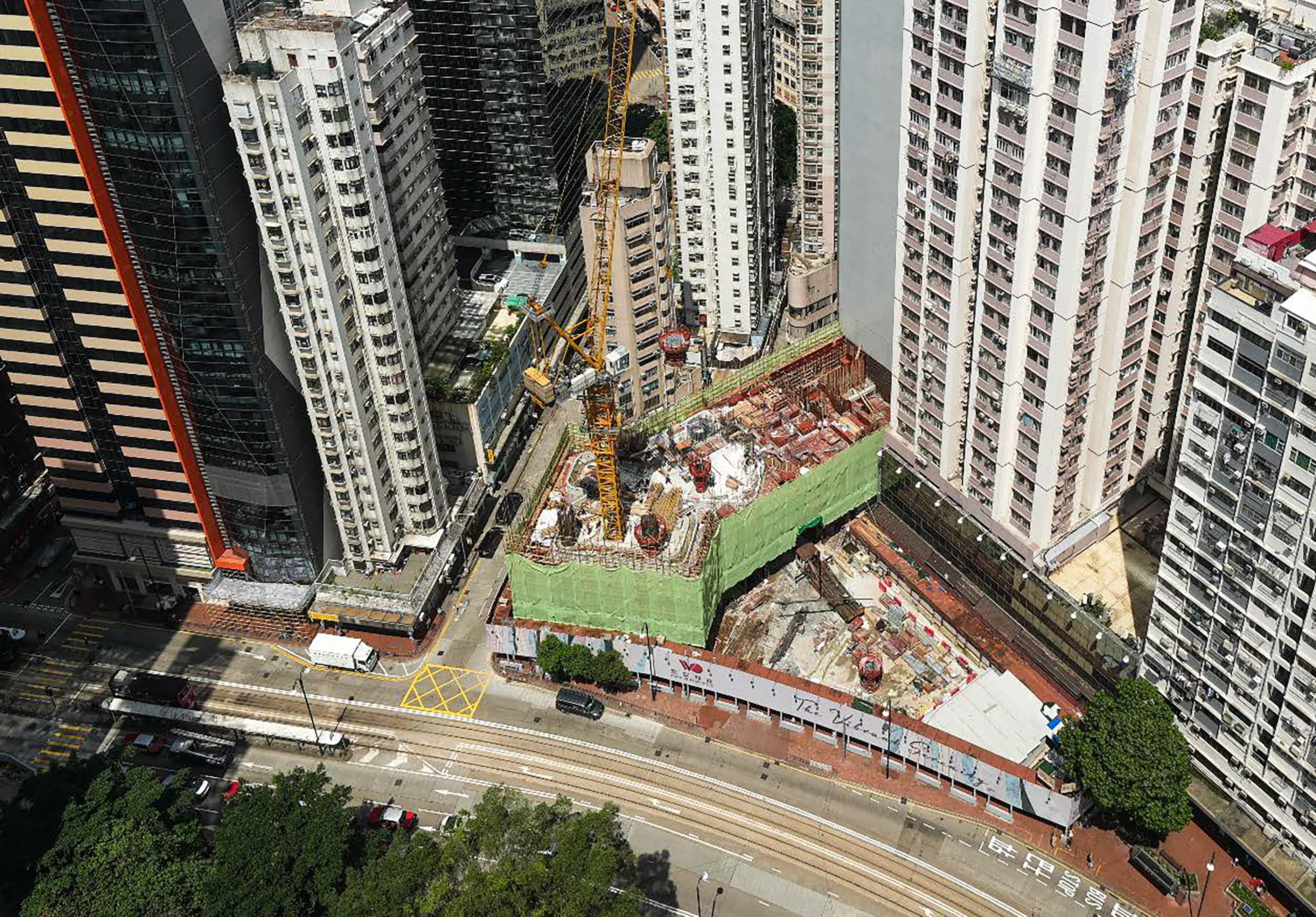 Aerial view of the site of the new Wang On project at 101 King’s Road in North Point. Photo: Handout