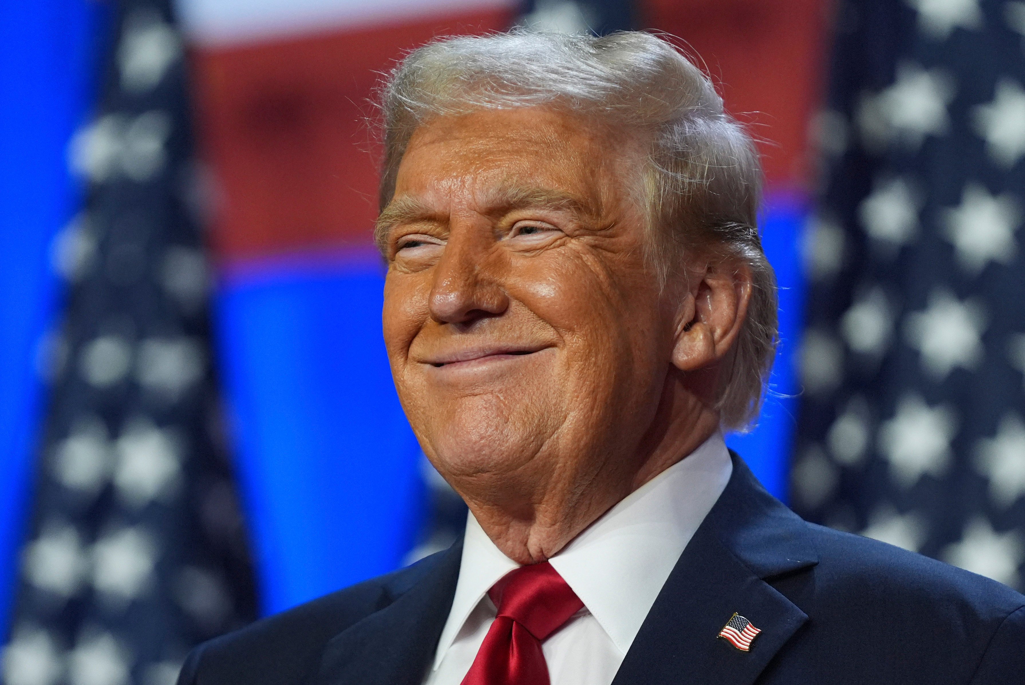 Donald Trump smiles at an election night watch party in West Palm Beach, Florida, on November 6. Photo: AP