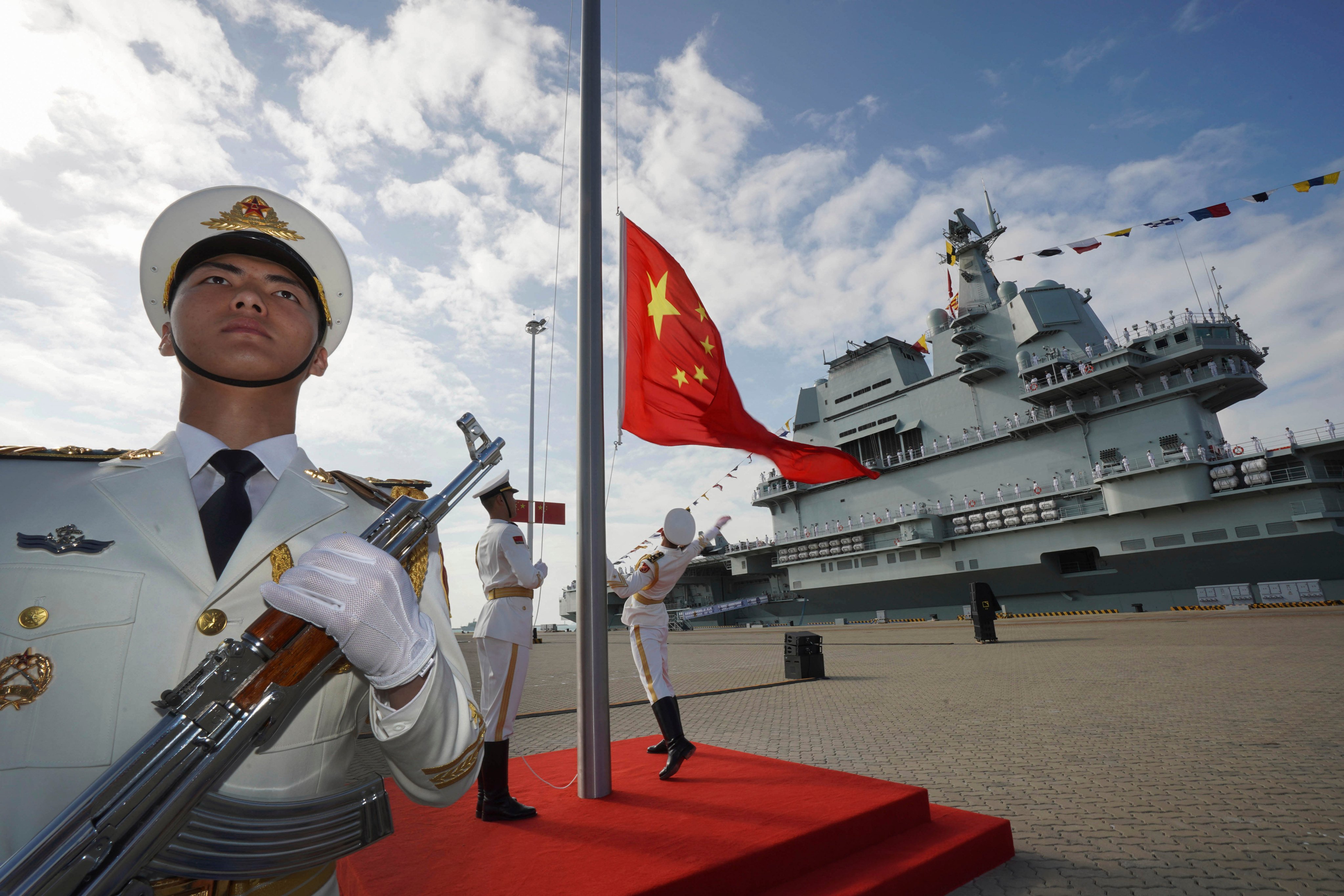 China is known to be working on a fourth carrier and is looking to build more. Photo: Xinhua via AP