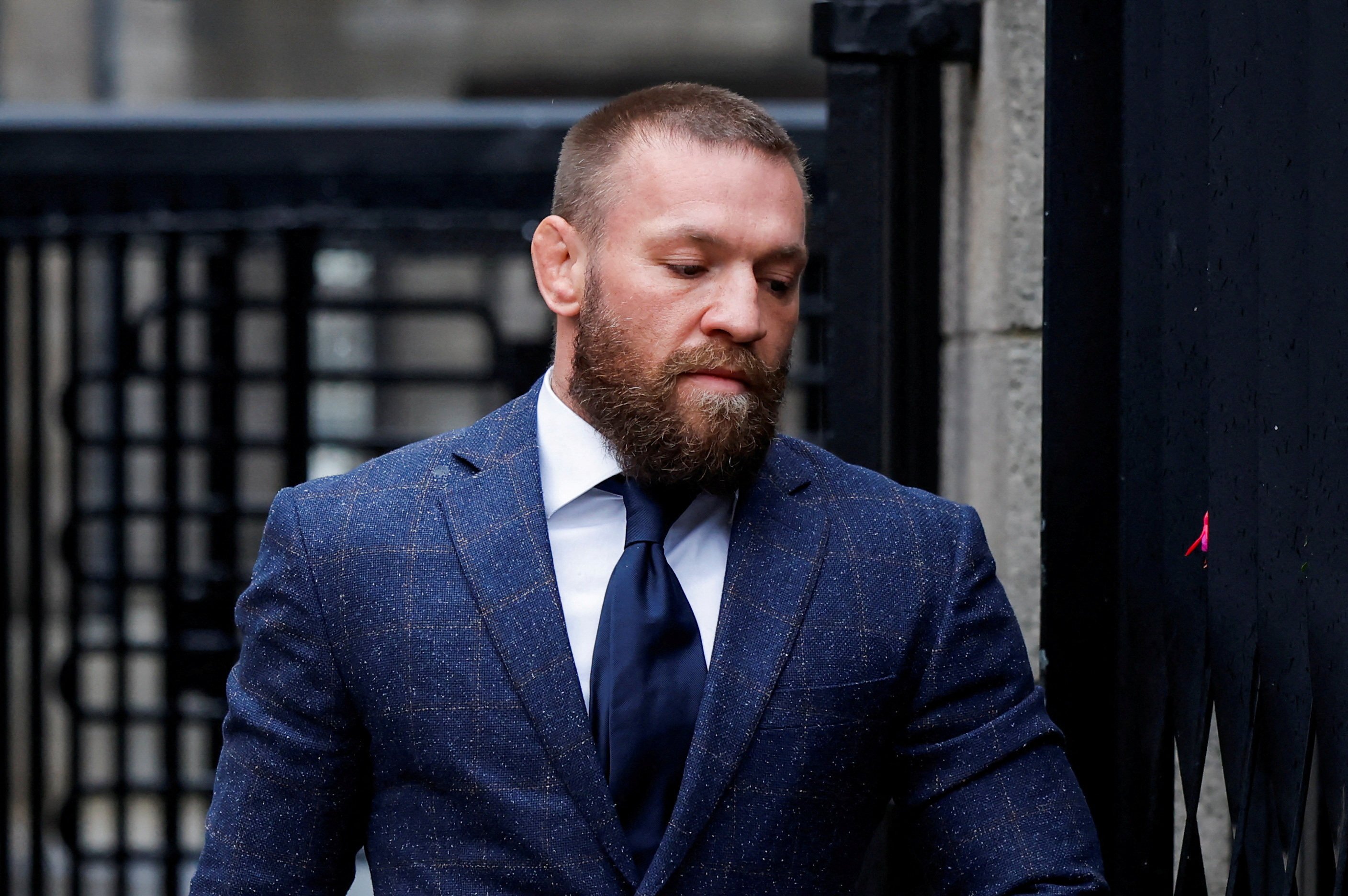 Irish mixed martial arts fighter Conor McGregor arrives at court for his civil trial in Dublin on , on the day he attends a civil trial on Tuesday. Photo: Reuters