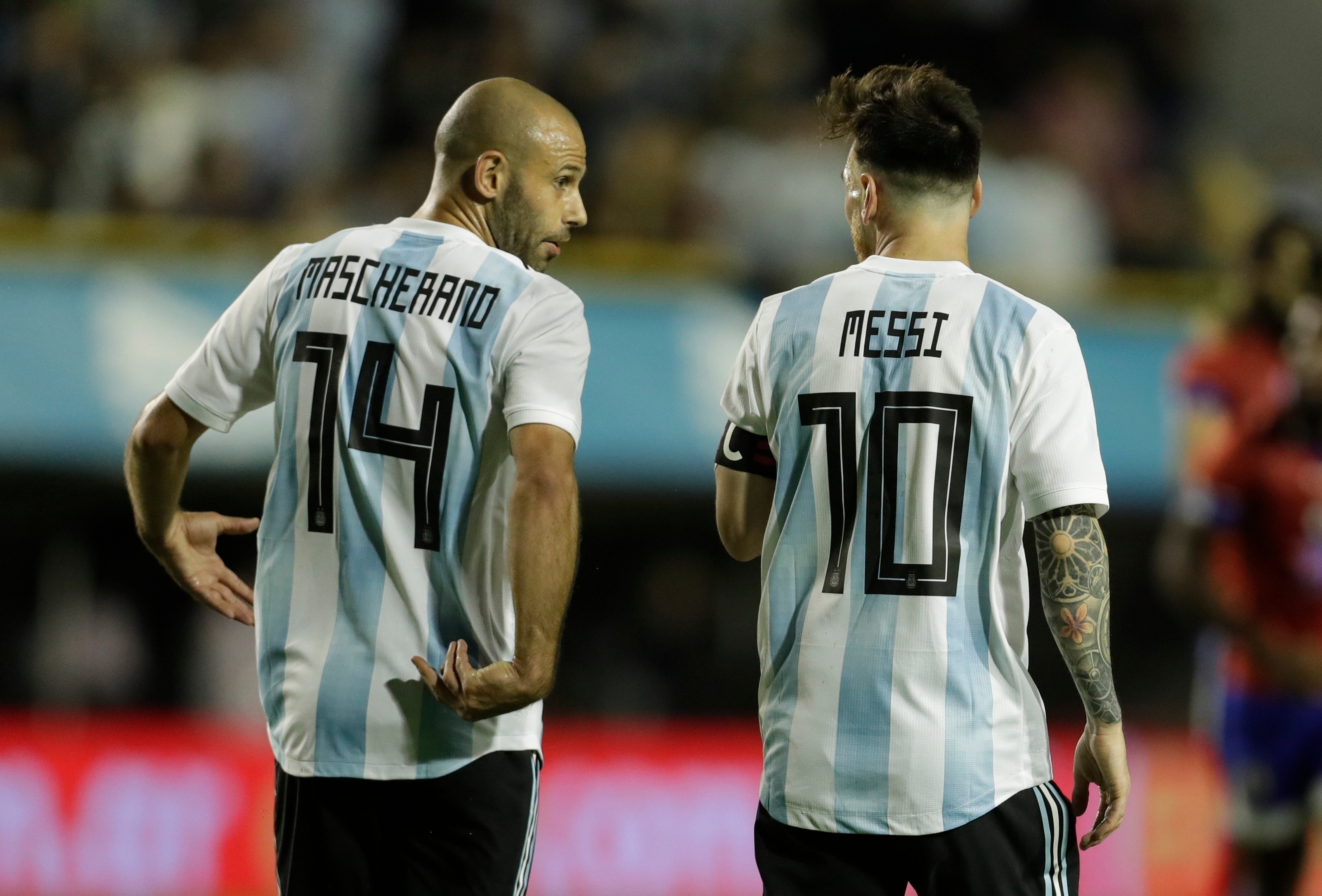 Former Argentina teammates Javier Mascherano and Lionel Messi are expected to be reunited at Inter Miami. Photo: AP