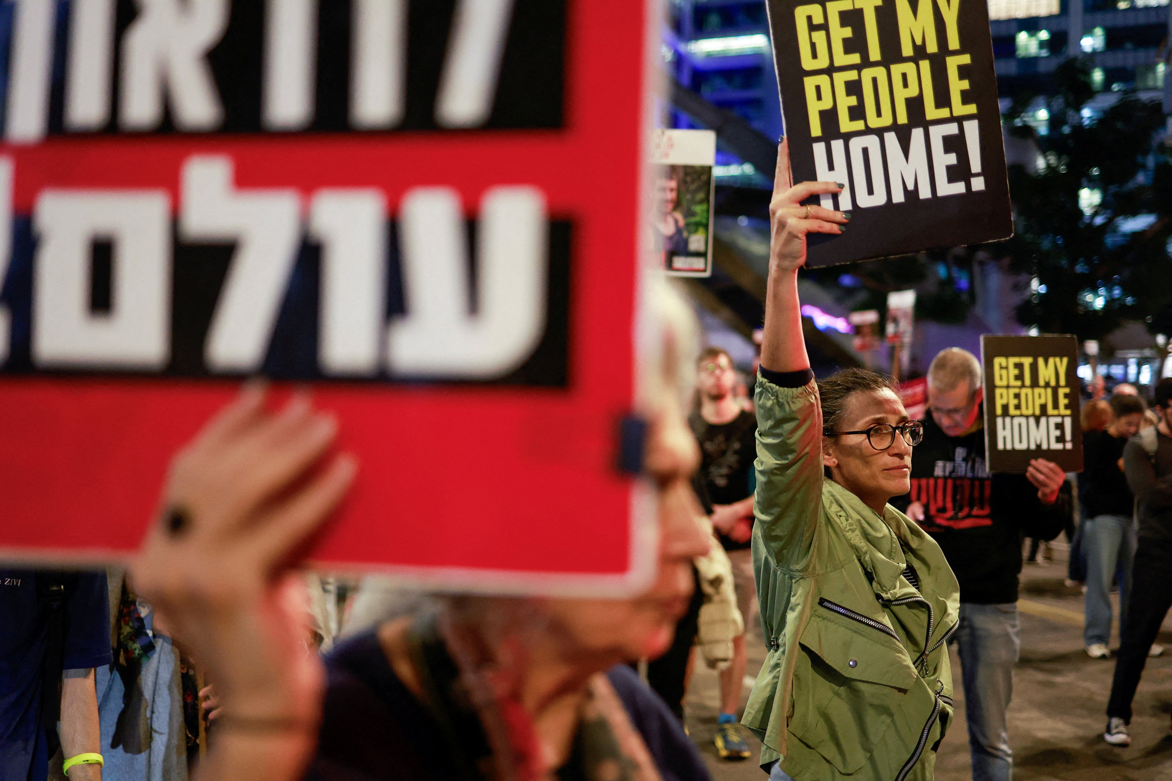 Israelis protest against the government’s management of the ongoing conflict in Gaza in Tel Aviv on Thursday. Photo: Reuters