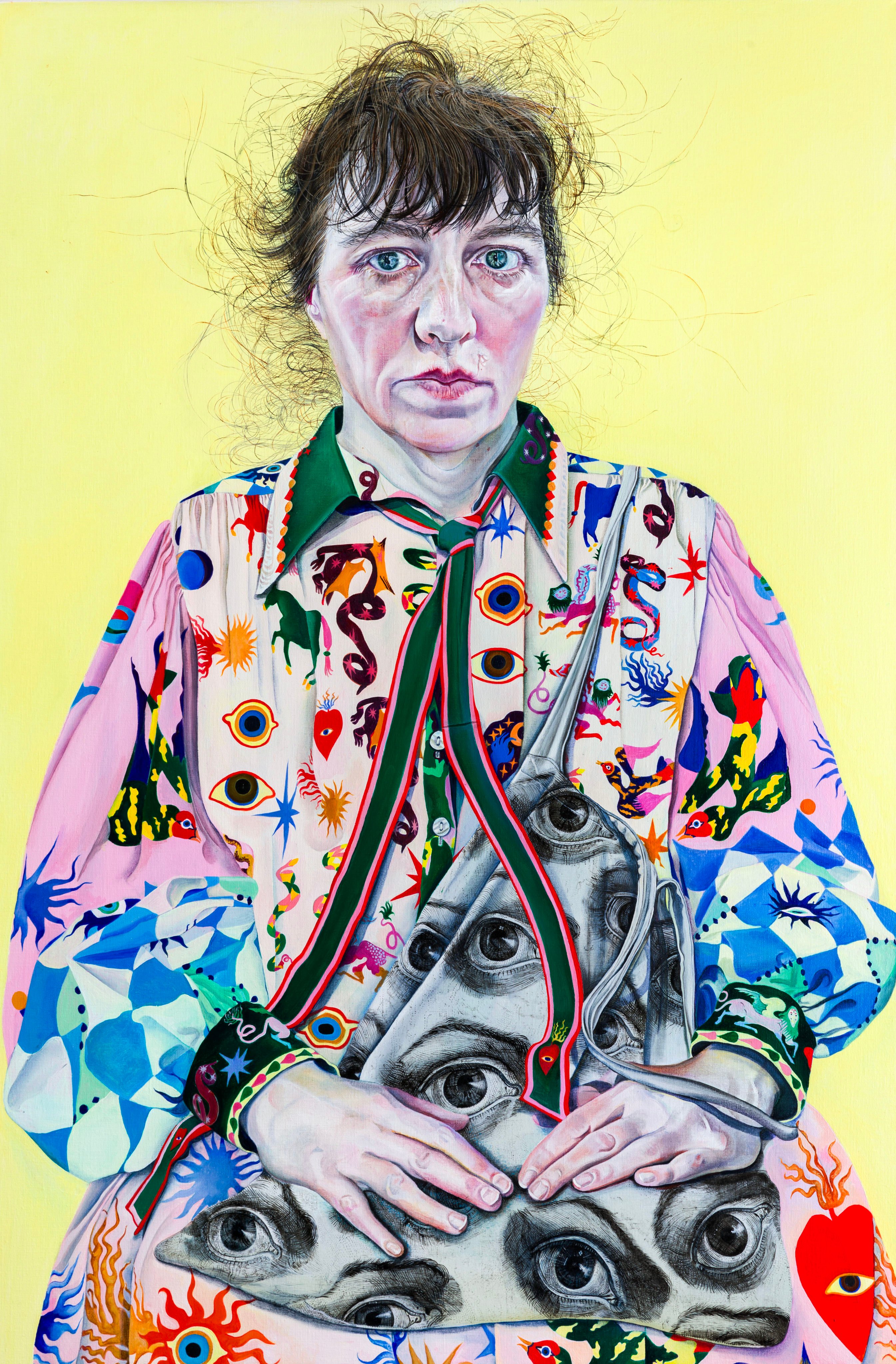 Detail from Ishbel (2024), a self-portrait by  Ishbel Myerscough on show in an exhibition of the British artist’s work at Flowers Gallery in Sheung Wan, Hong Kong. Photo: Ishbel Myerscough 