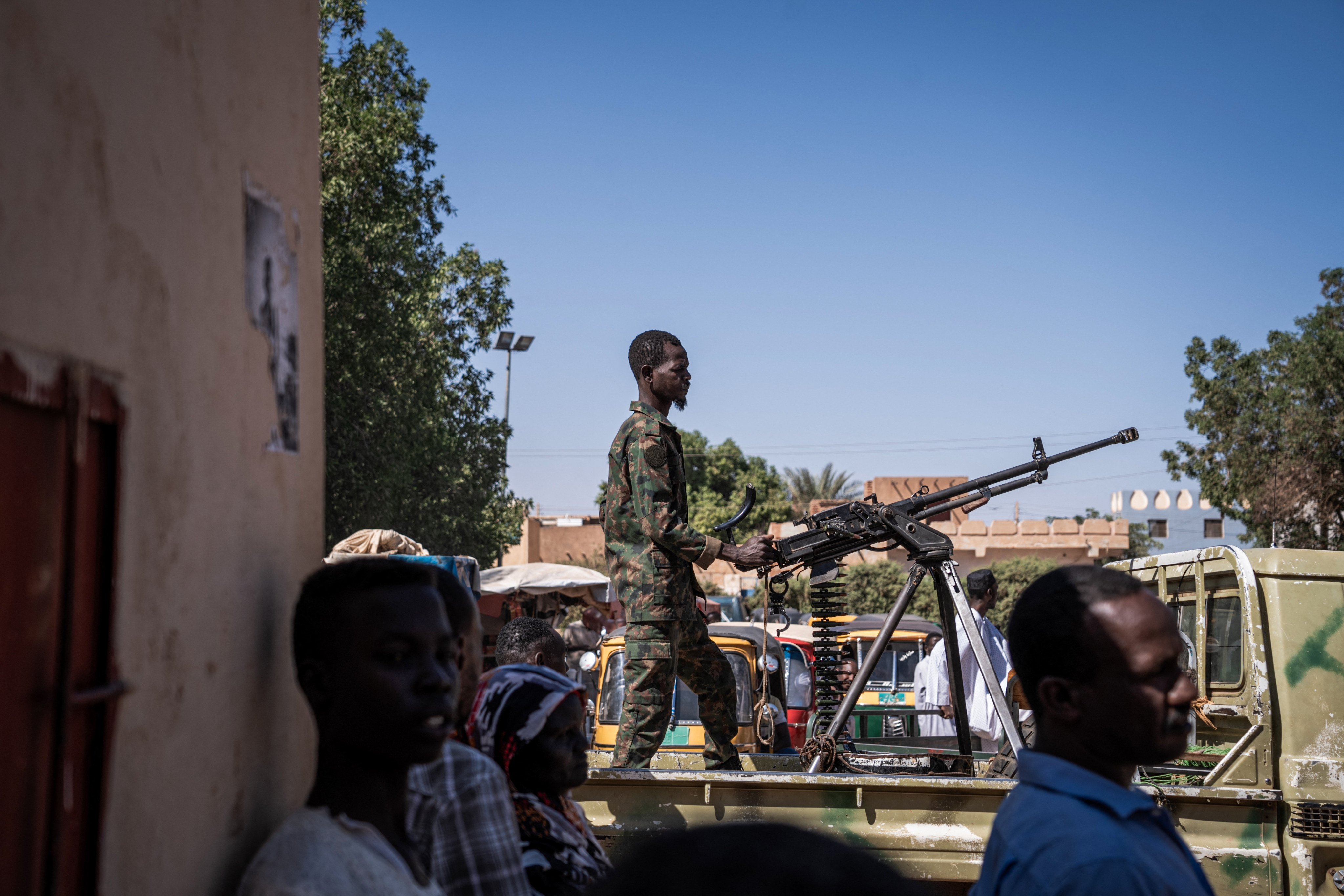 A Sudanese soldier mans a machine gun. Civil war makes a Sudan risky for travellers. Photo: AFP