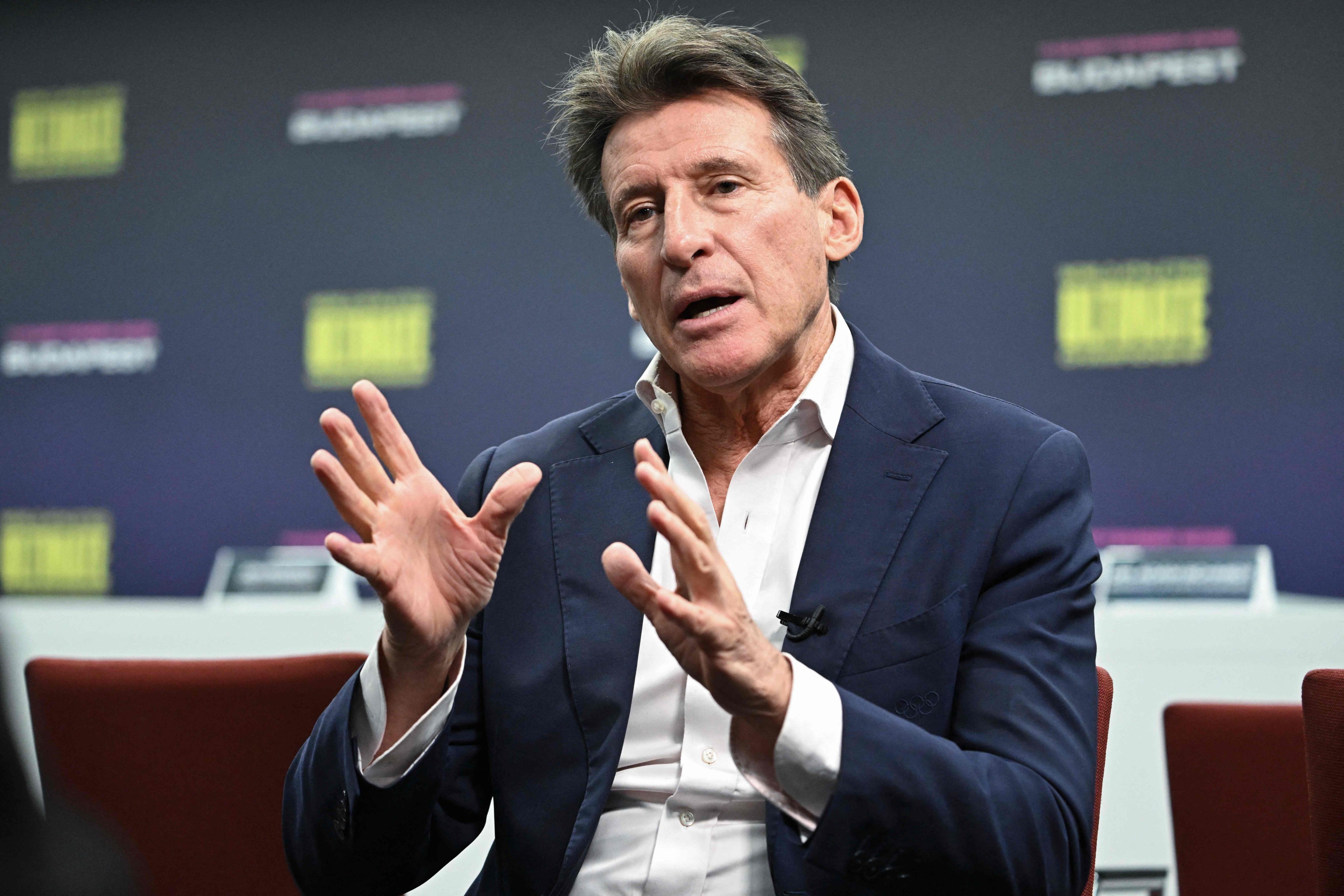 World Athletics president Sebastian Coe Photo: AFP