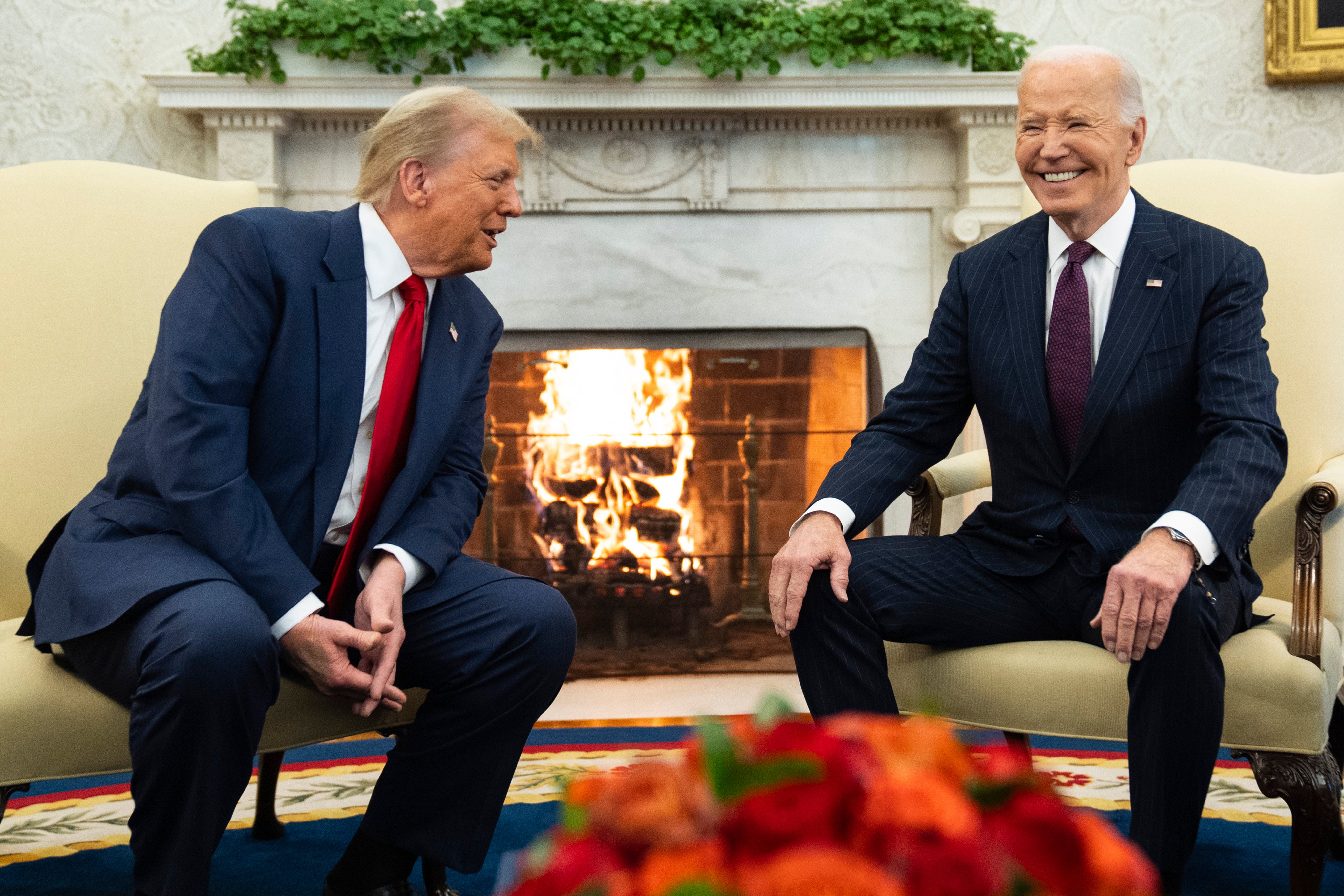 President Joe Biden and president-elect Donald Trump in the Oval Office on November 13. Photo: AP