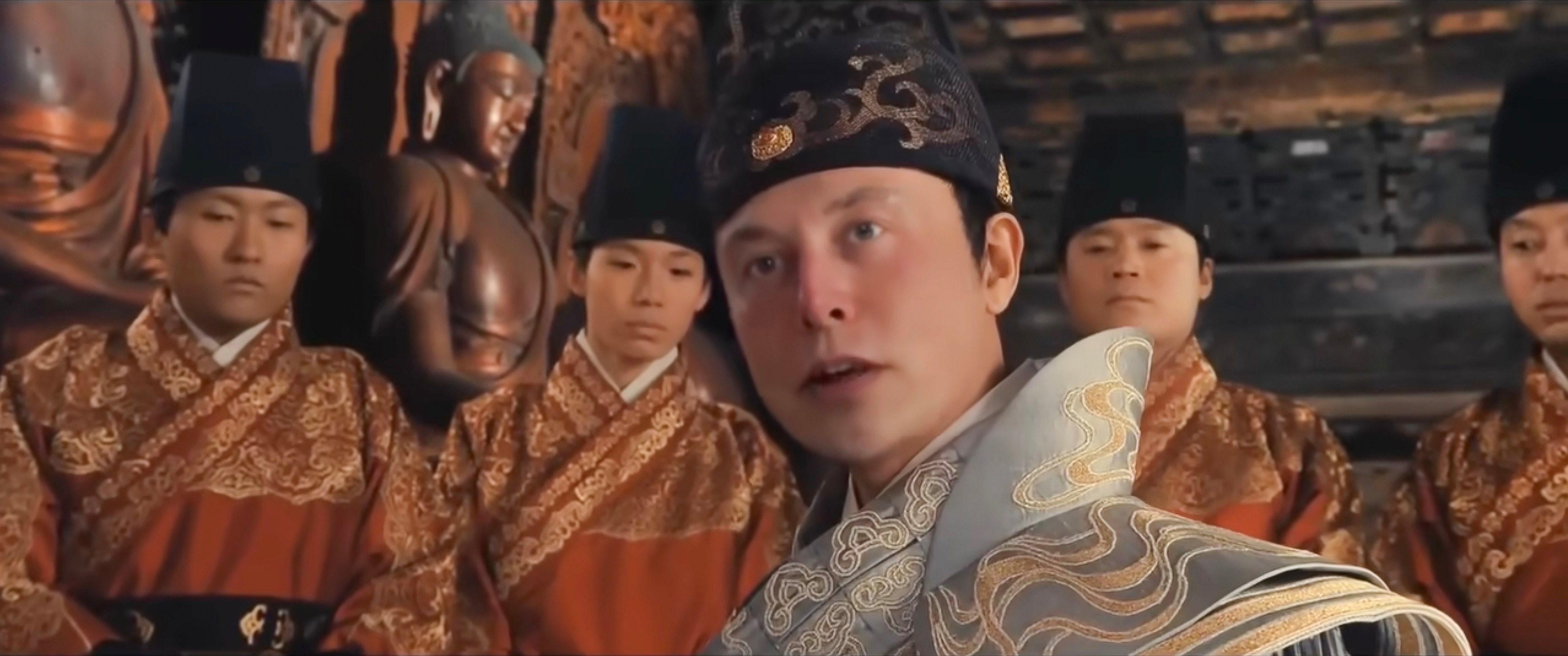 In a humorous and imaginative twist, AI Elon Musk, reimagined as a Ming dynasty official, has gone viral for his unique approach to explaining DOGE efficiency. Photo: Bilibili