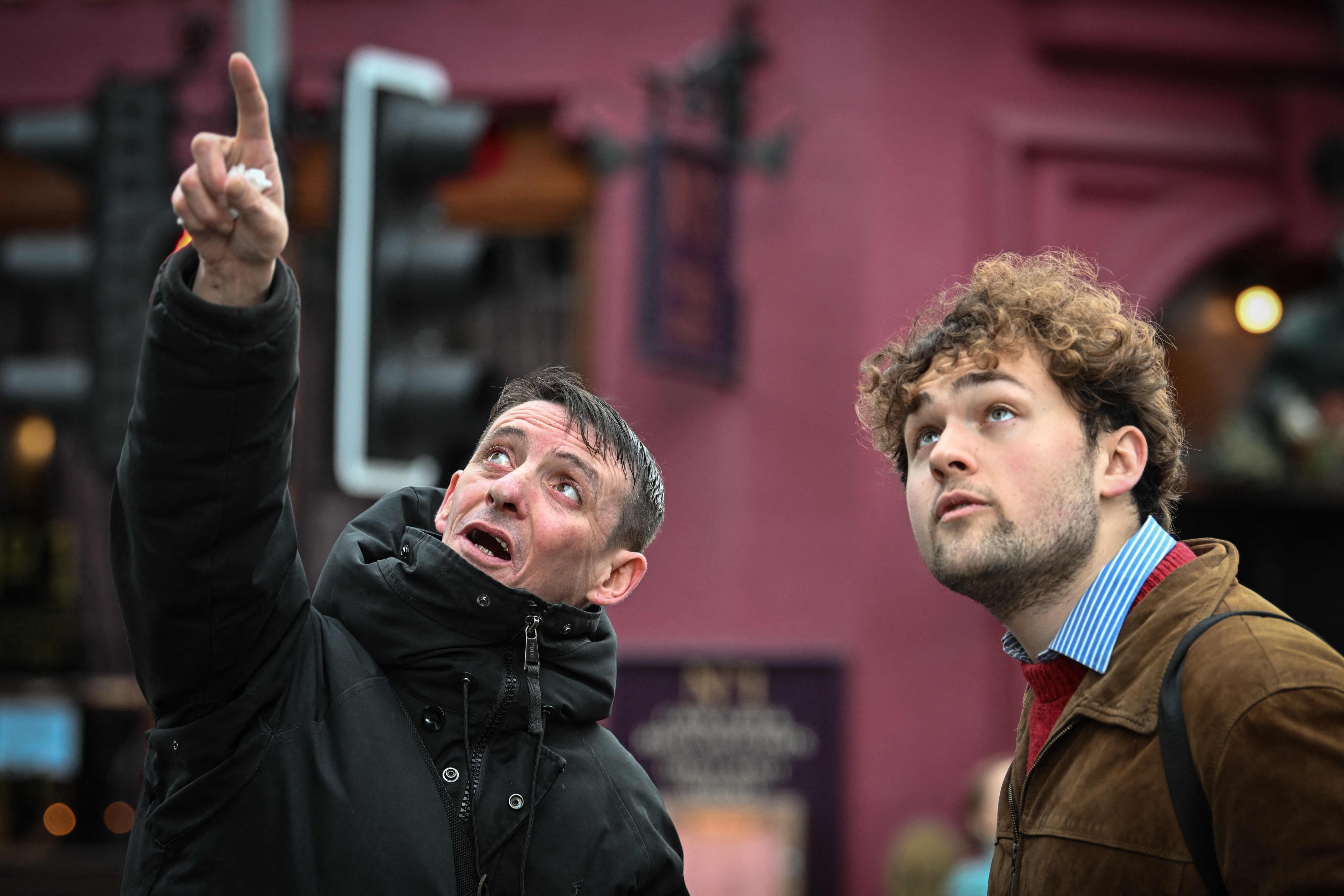 Invisible Cities guide Sonny Murray leads a tour in Edinburgh. Photo: AFP