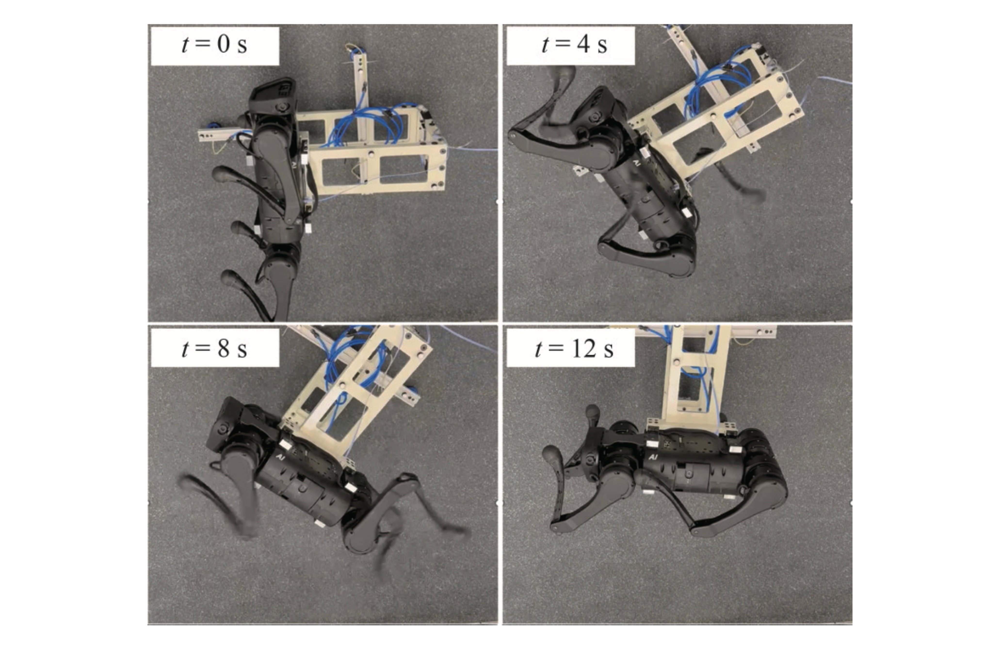 The AI learned through trial and error to refine its movements for stable landings. Photo: Handout