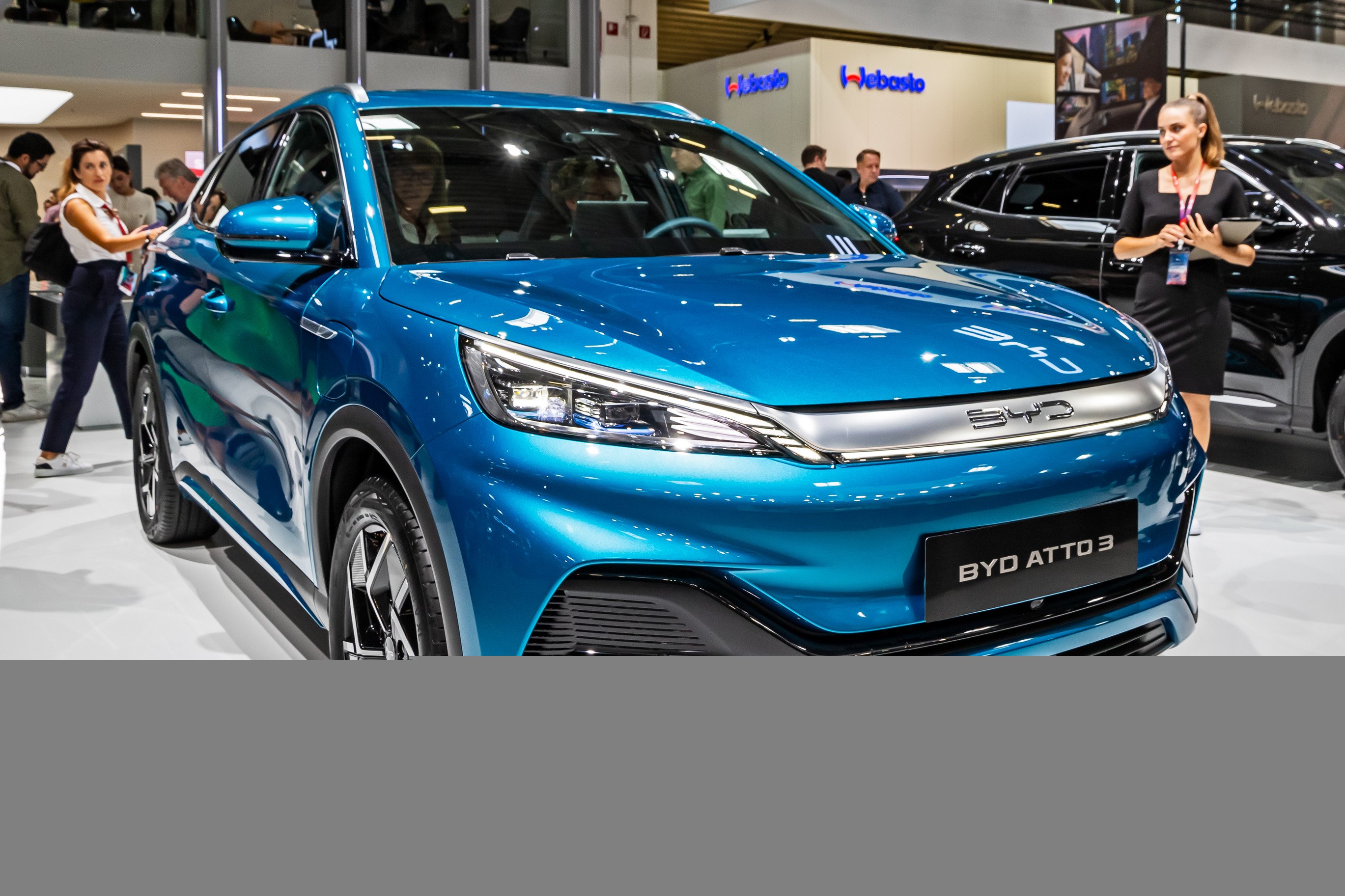 An electric vehicle by the Chinese carmaker BYD at a motor show in Munich, Germany. Photo: Dreamstime/TNS