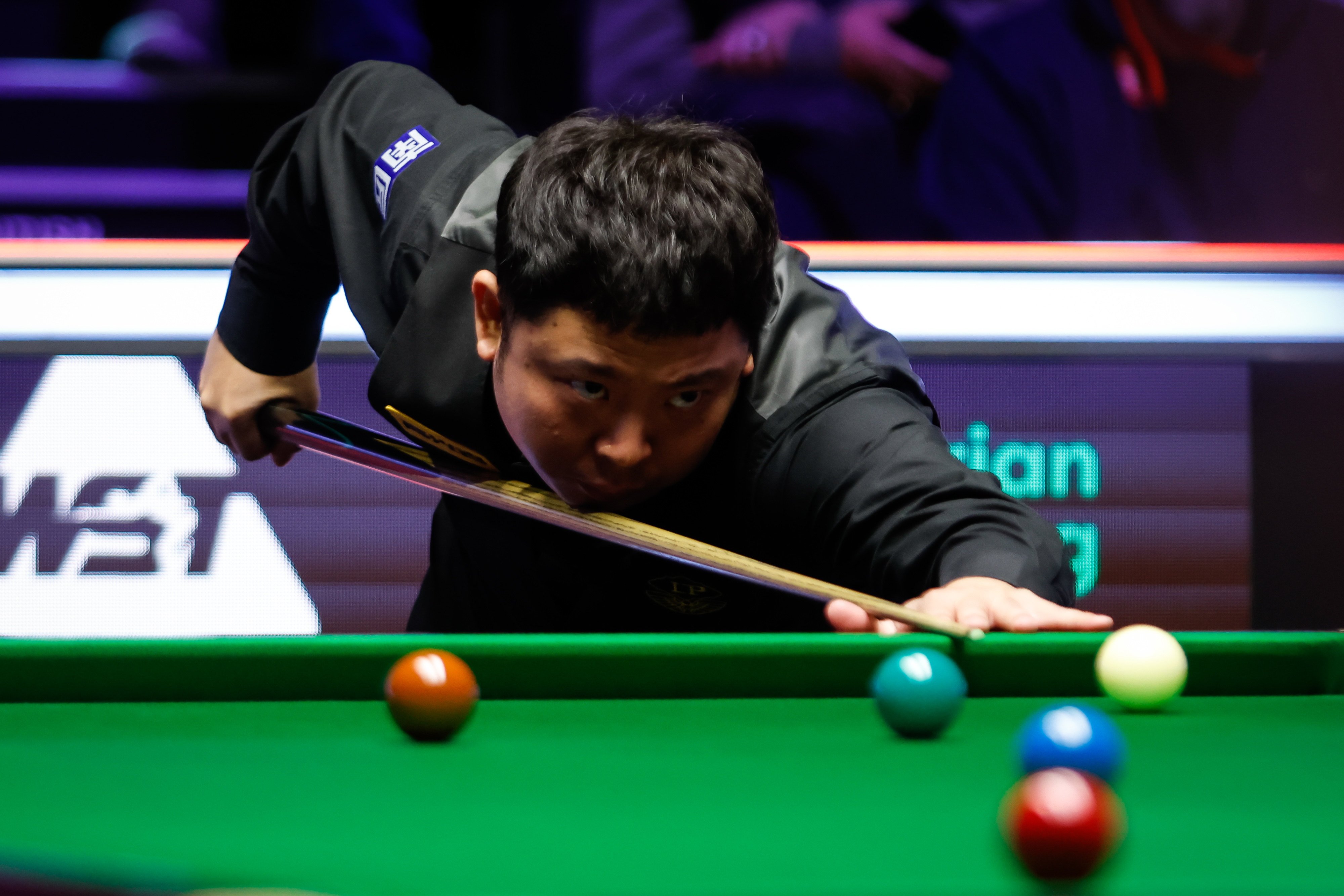 Chinese snooker player Zhang Anda made a maximum 147 break during his victory over compatriot at the Lei Peifan at the UK Championship. Photo: Getty Images