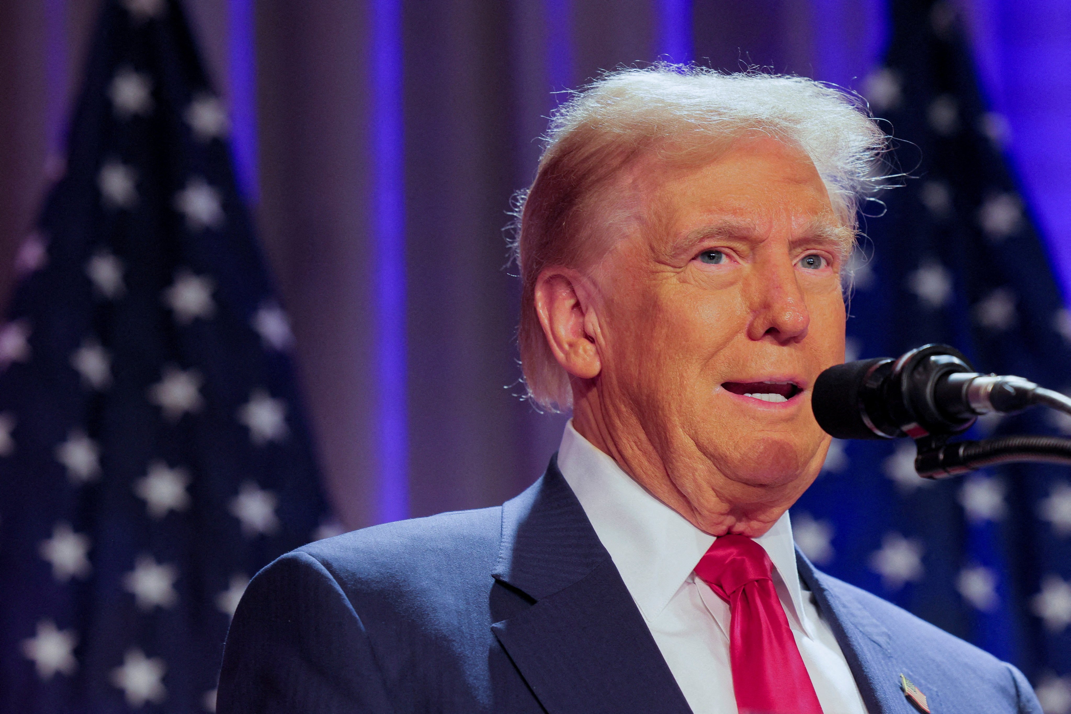 US president-elect Donald Trump speaks as he meets with House Republicans on Capitol Hill on November 13. Photo: Reuters 