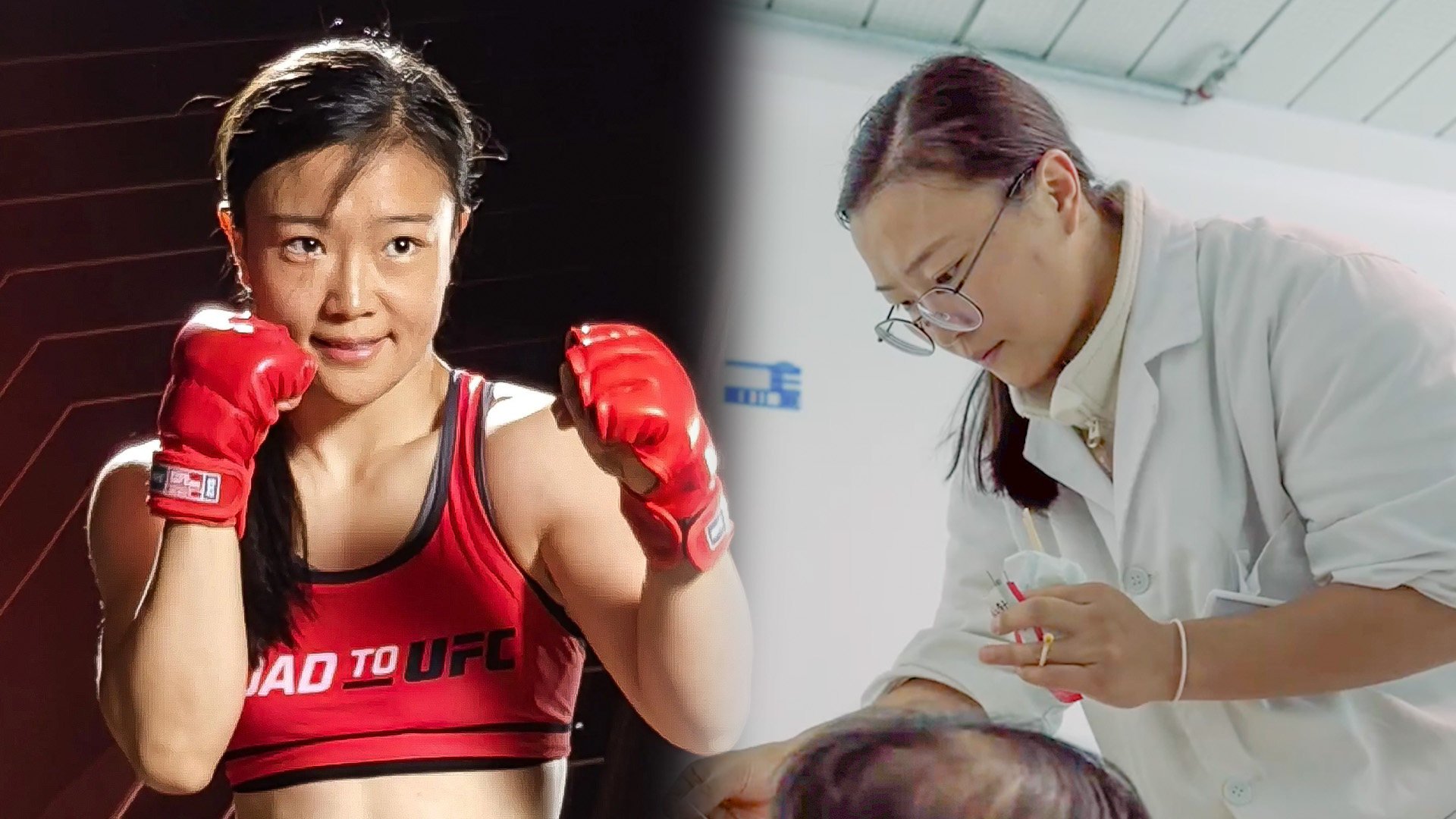 Shi Ming is a TCM doctor by day and an MMA fighter by night, earning her fans’ admiration. Photo: SCMP composite/Douyin