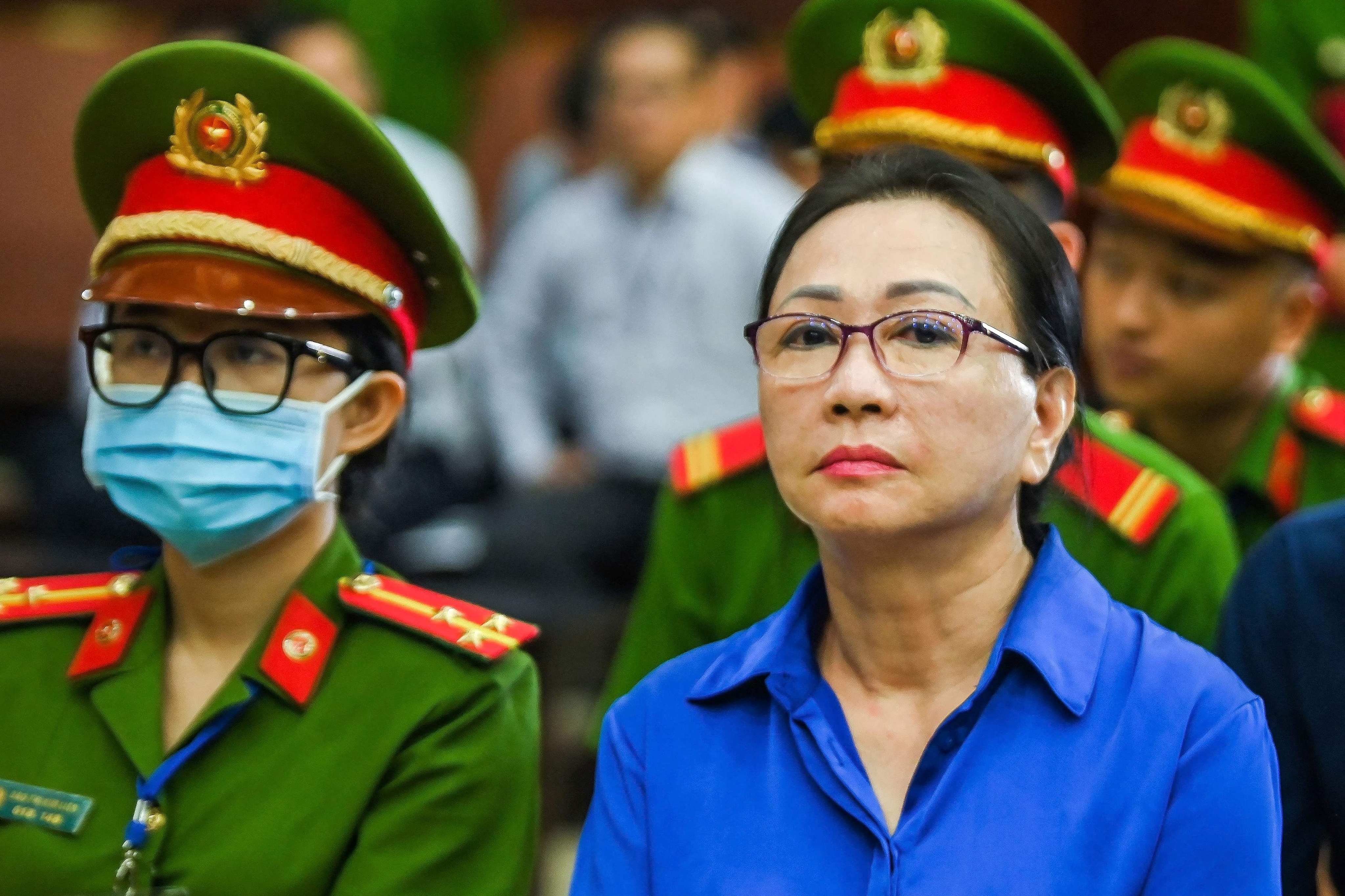 Vietnamese property tycoon Truong My Lan attends her hearing in Ho Chi Minh City on November 4. Photo: AFP