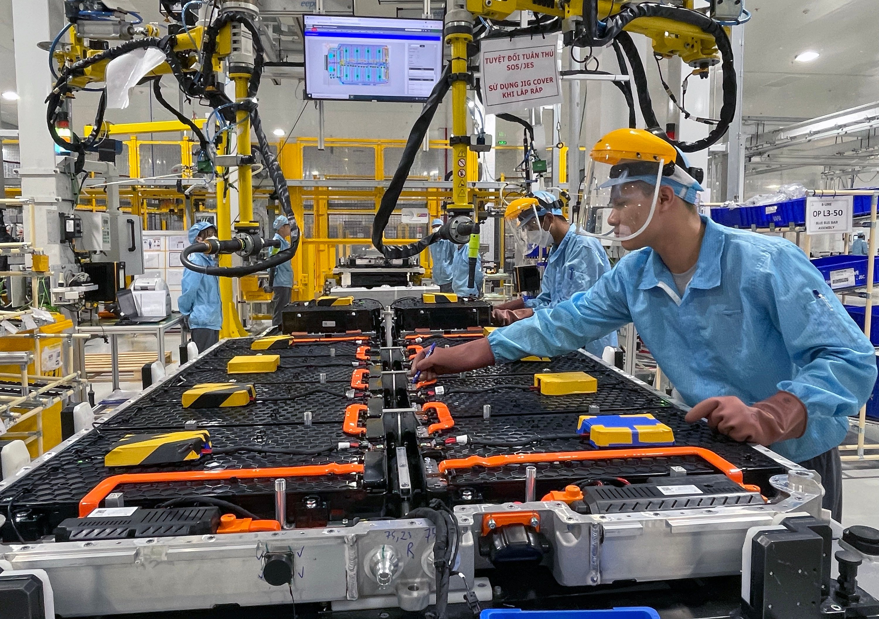 A Vinfast electric cehicles factory. Photo: Getty Images