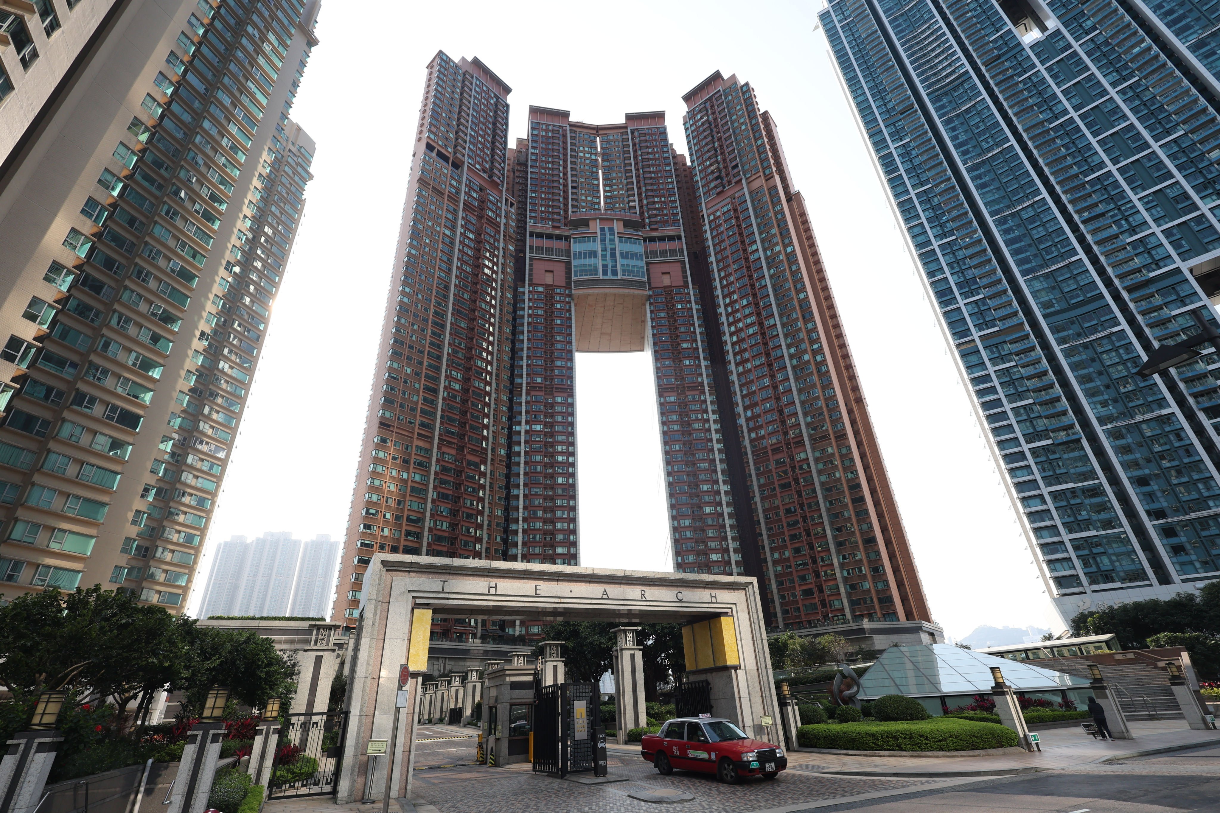 The Arch Sky Tower, a luxury residential building in West Kowloon, pictured on February 27, 2023. Photo: Yik Yeung-man