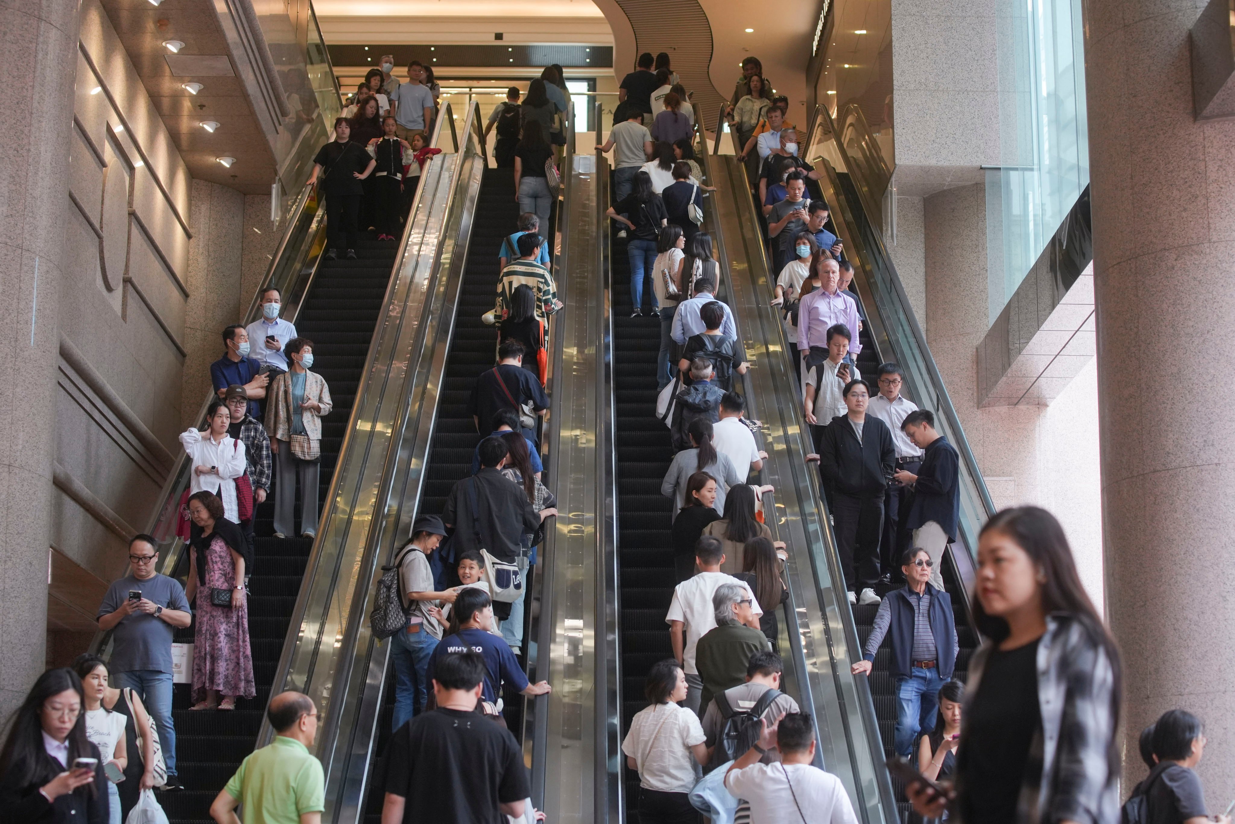 Shoppers visit Times Square shopping mall in Causeway Bay. Photo: Sun Yeung