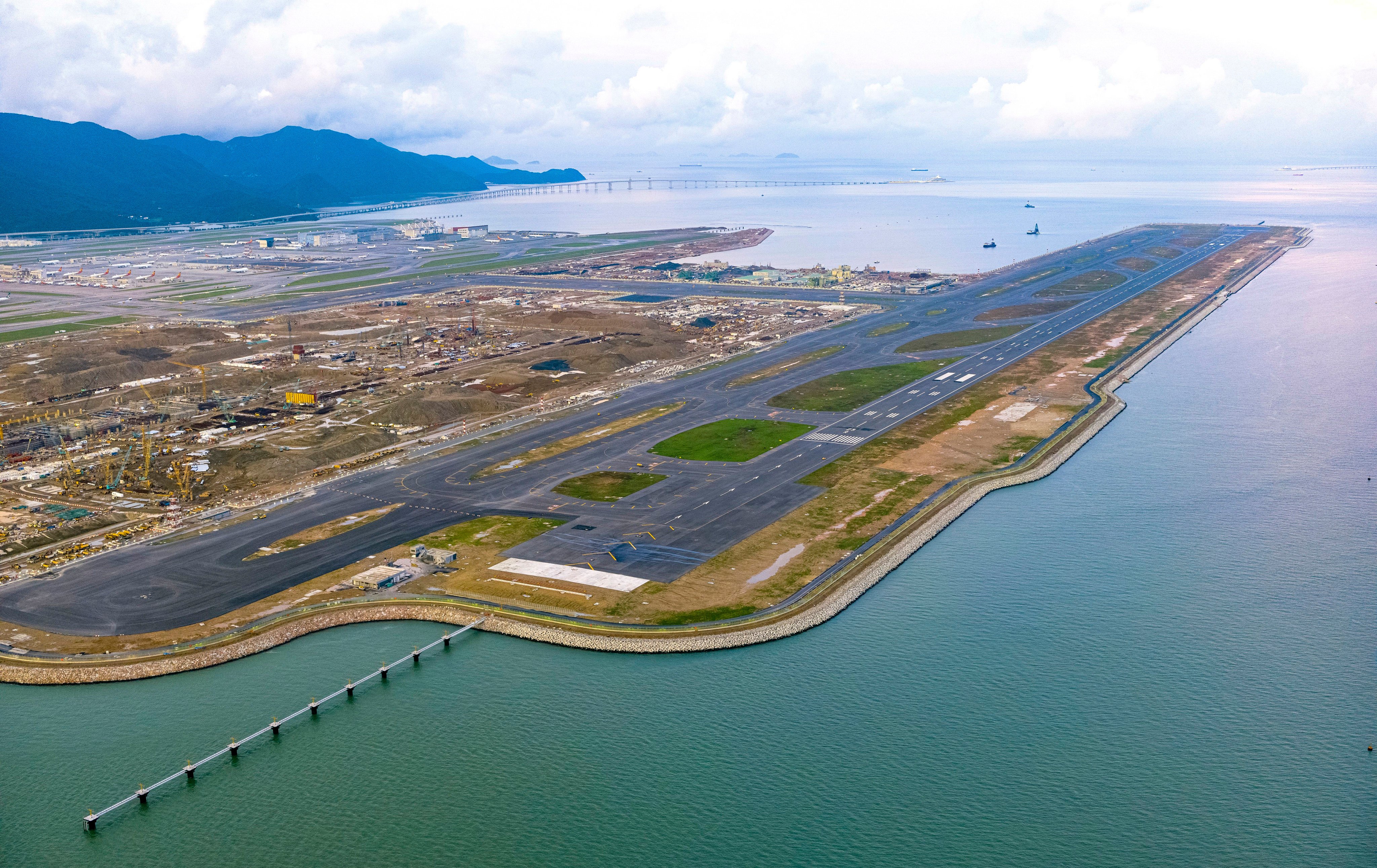 The third runway of Hong Kong International Airport, which began operations in 2022, is part of a three-runway system launched on Thursday. Photo: Handout