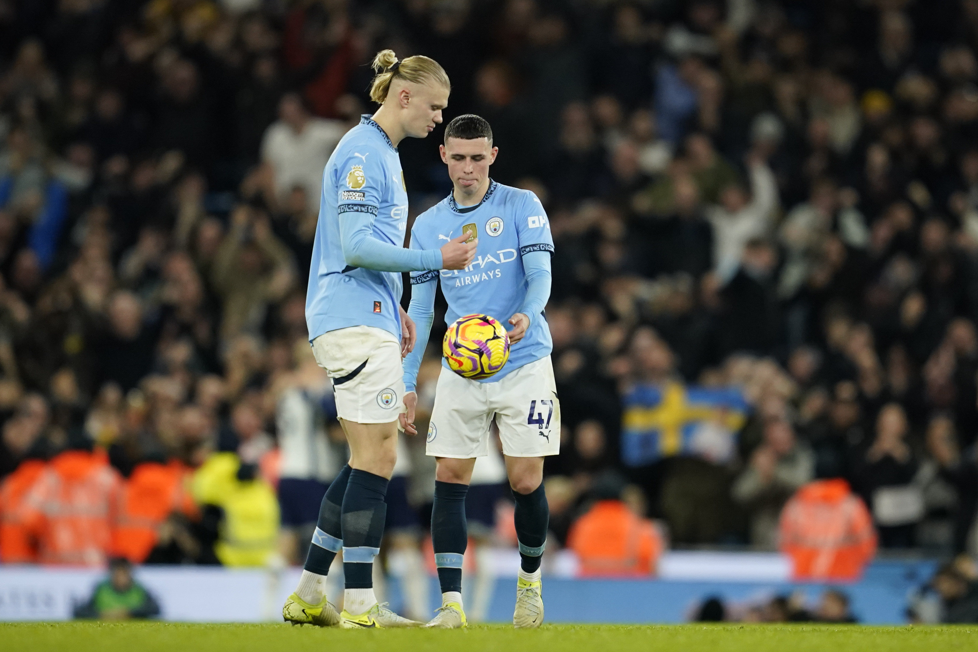 With Liverpool away at the weekend, it’s time to offload your Manchester City players in FPL, including Erling Haaland (left). Photo: AP