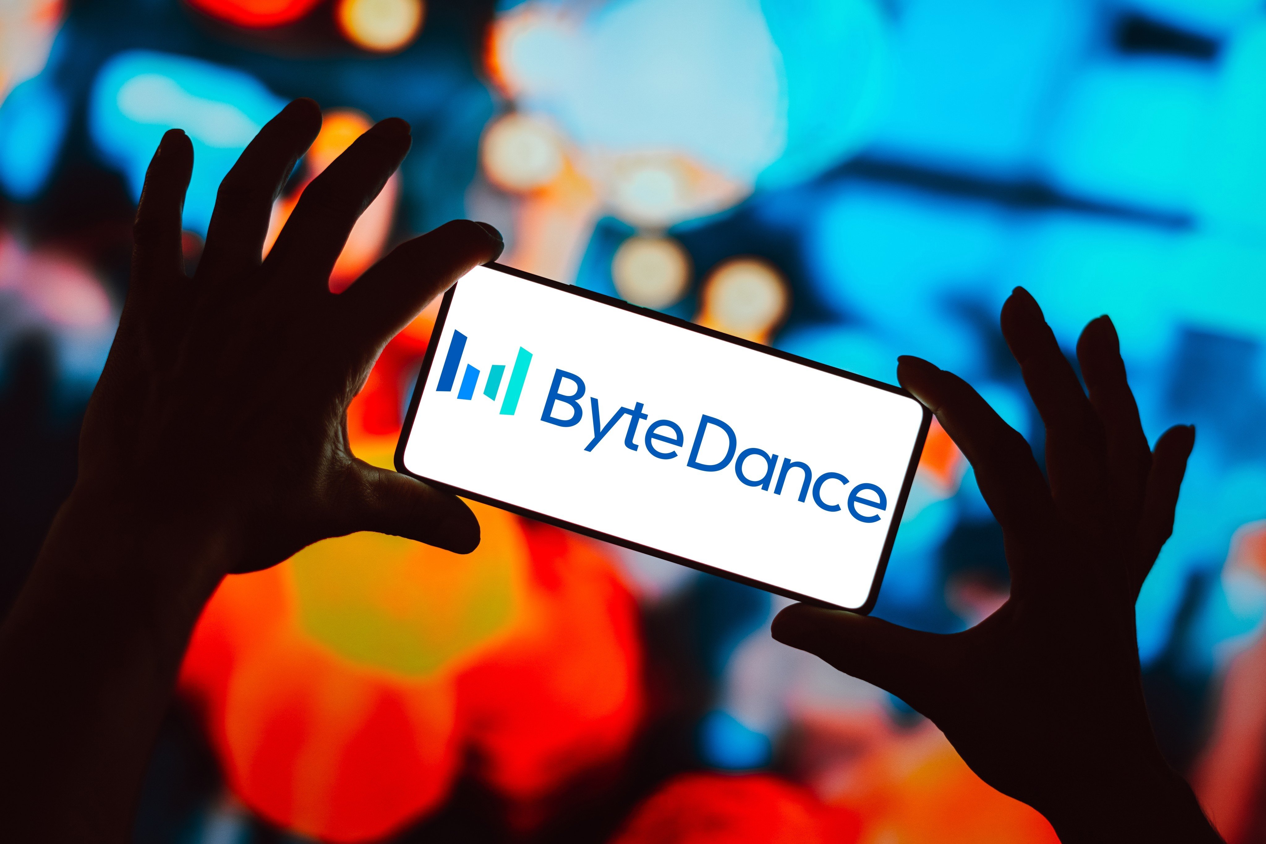 The ByteDance logo is displayed on a smartphone screen in this photo illustration taken March 21, 2024. Photo: Shutterstock Images