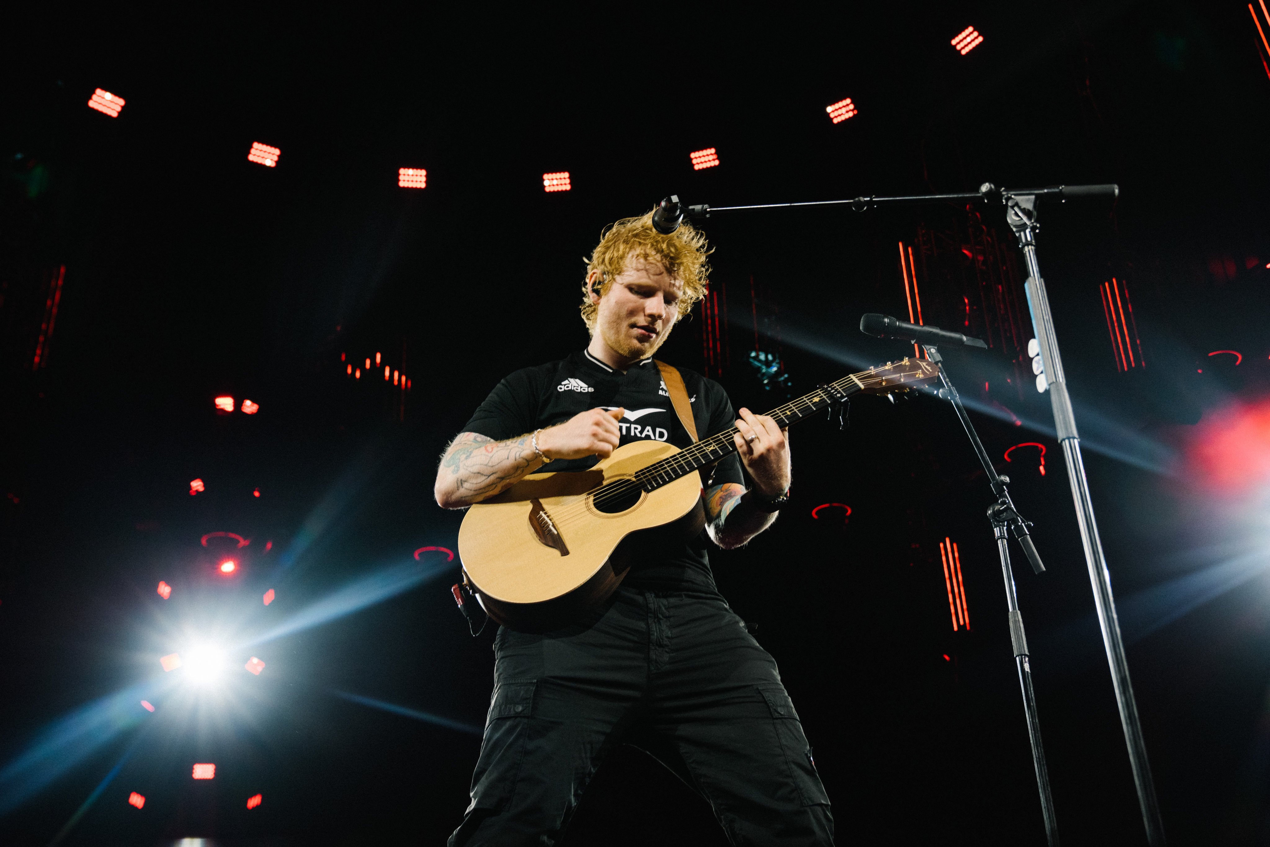 Ed Sheeran performing in Wellington, New Zealand. He will become the first Western superstar to hold a concert in Bhutan when he performs there in January 2025. Photo: handout