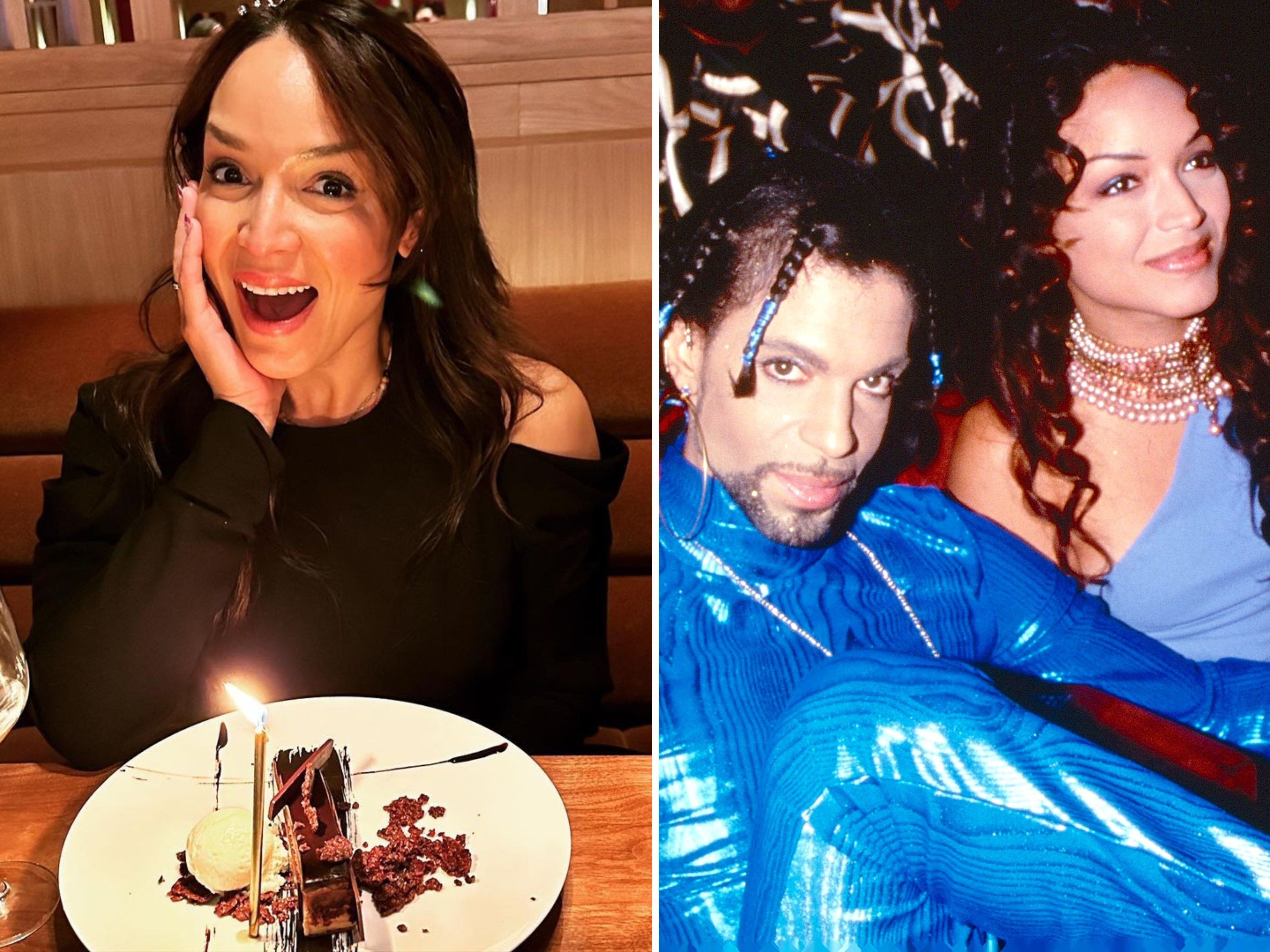 Prince’s first wife, Mayte Garcia, recently sold the rights to her memoir for a biopic slated to get made next year. Photos: @maytejannell/Instagram; Getty