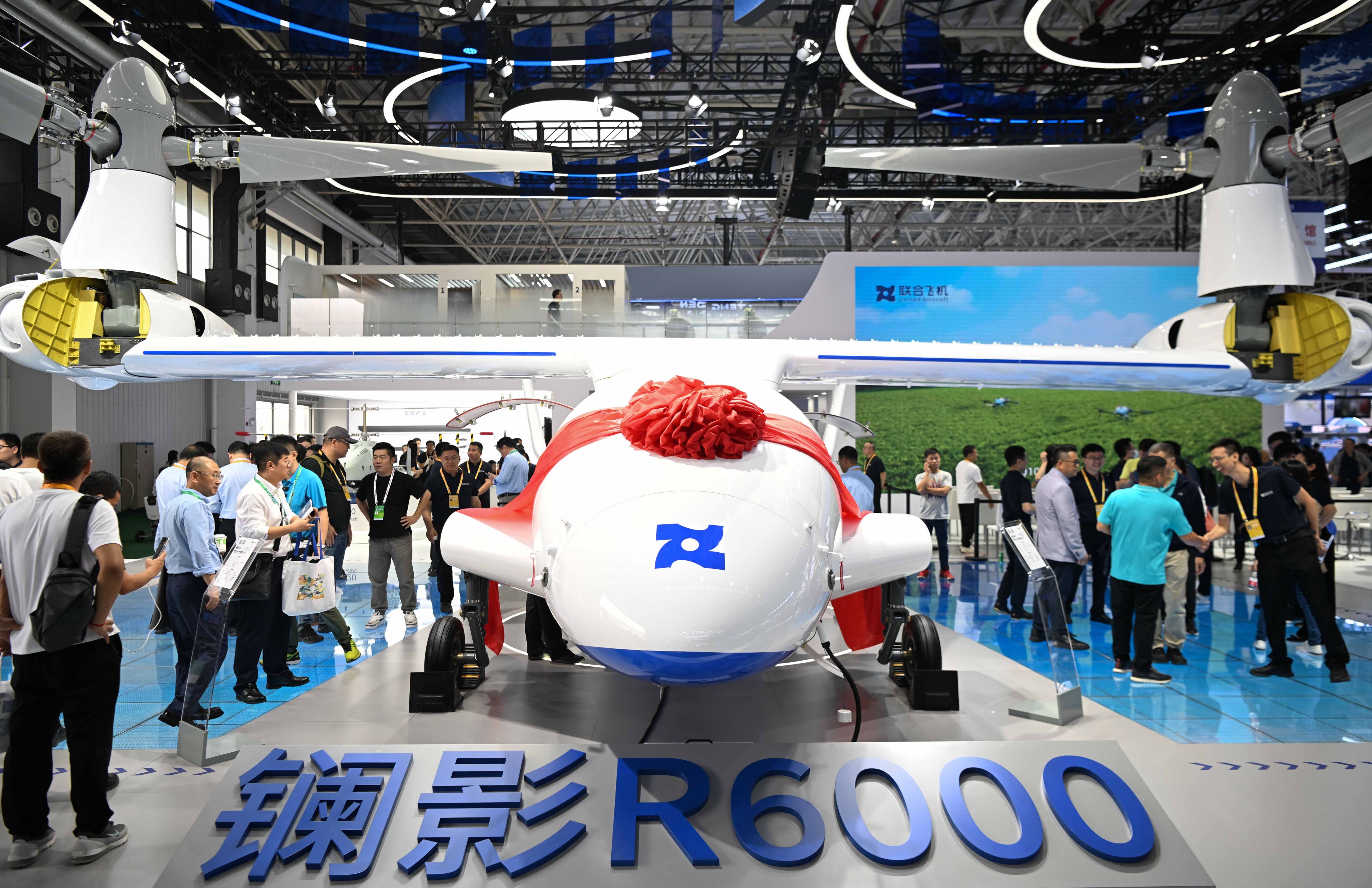 The Lanying R6000 aircraft, produced by United Aircraft of Shenzhen, is the latest example of advances Chinese companies have made to seize on what has been termed the “low-altitude economy”. Photo: Xinhua