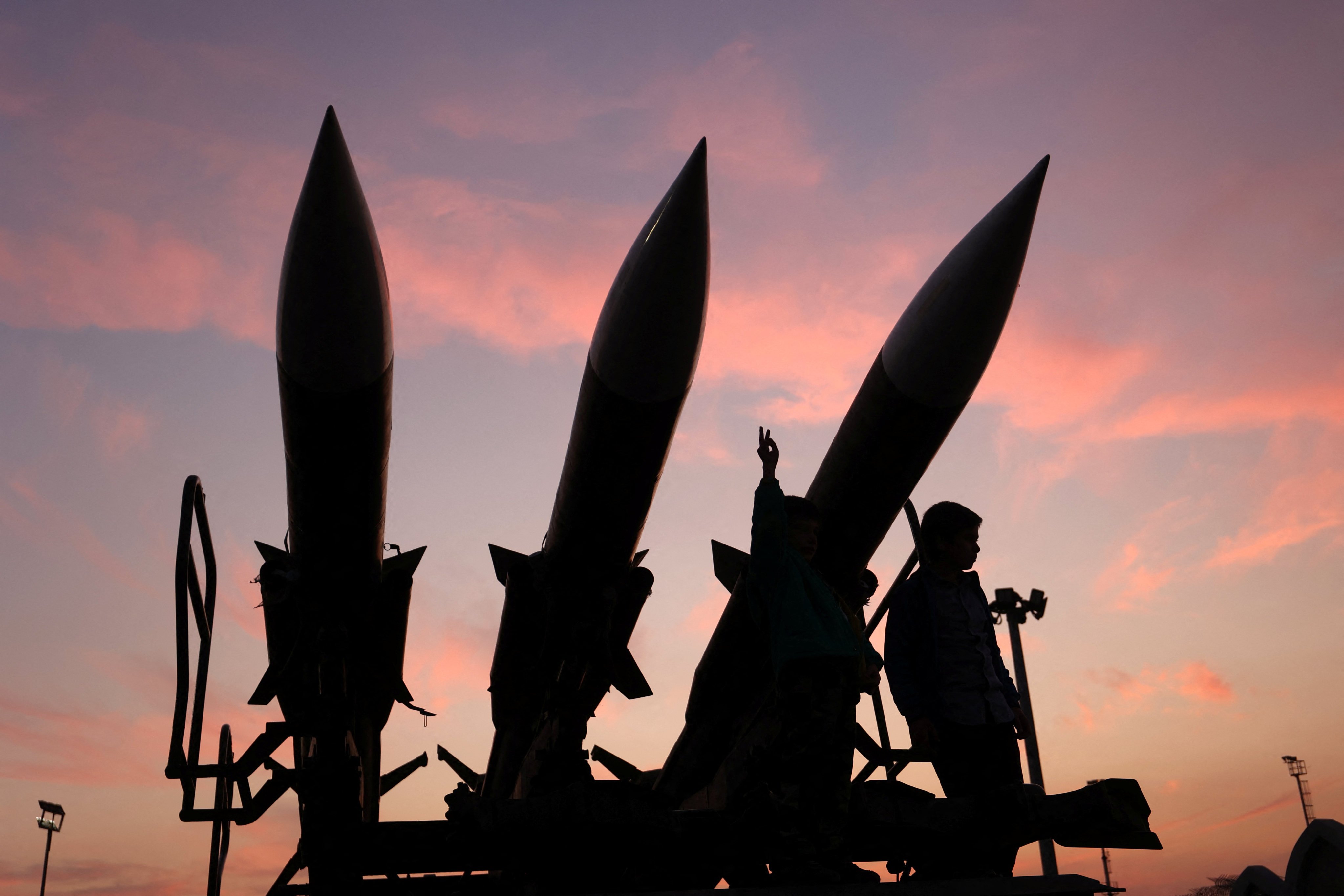 Iranian missiles displayed at the Islamic Revolutionary Guard Corps Aerospace Force Museum in Tehran. Photo: West Asia Press Agency via Reuters