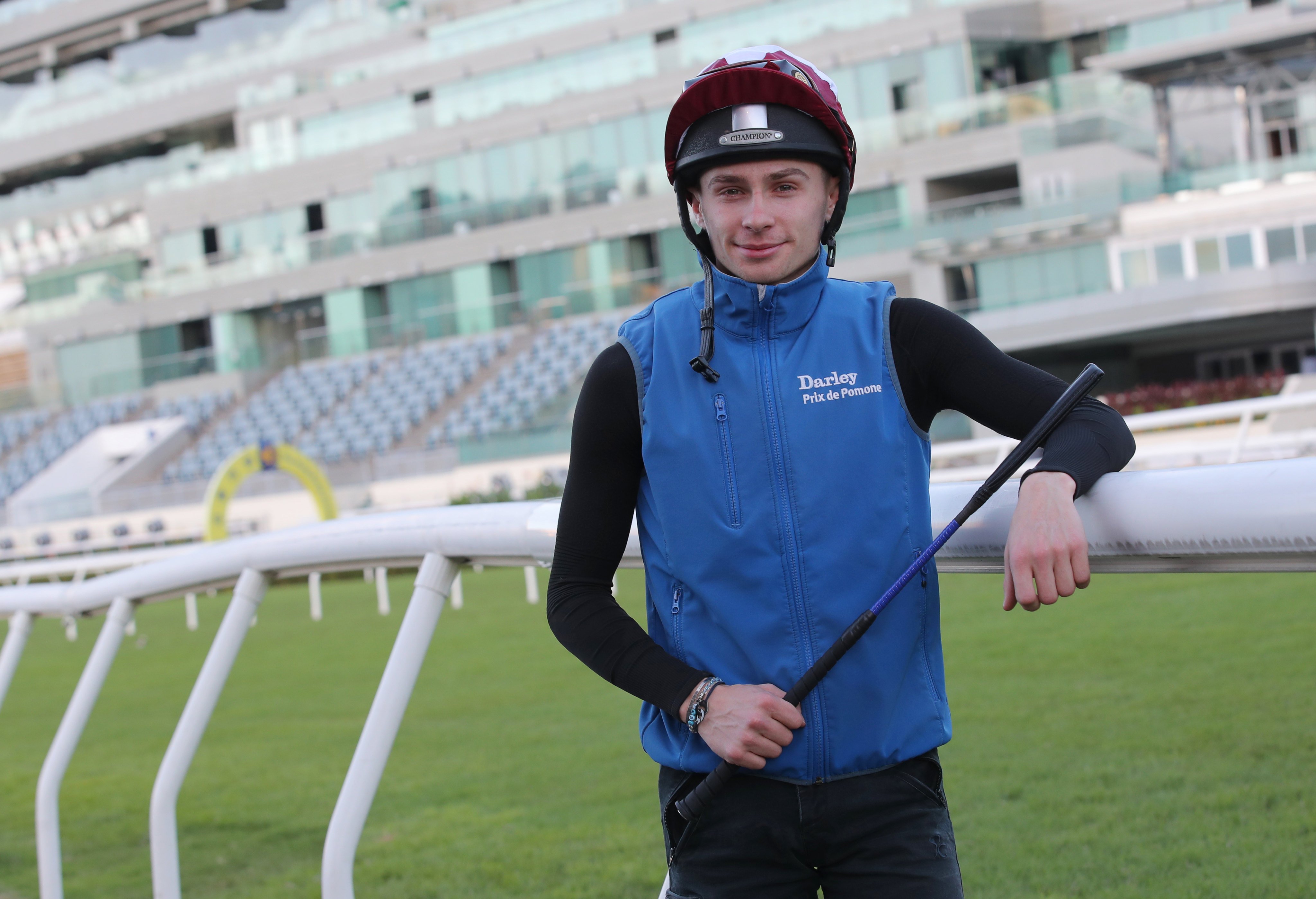 Alexis Pouchin at Sha Tin trackwork on Friday. Photos: Kenneth Chan