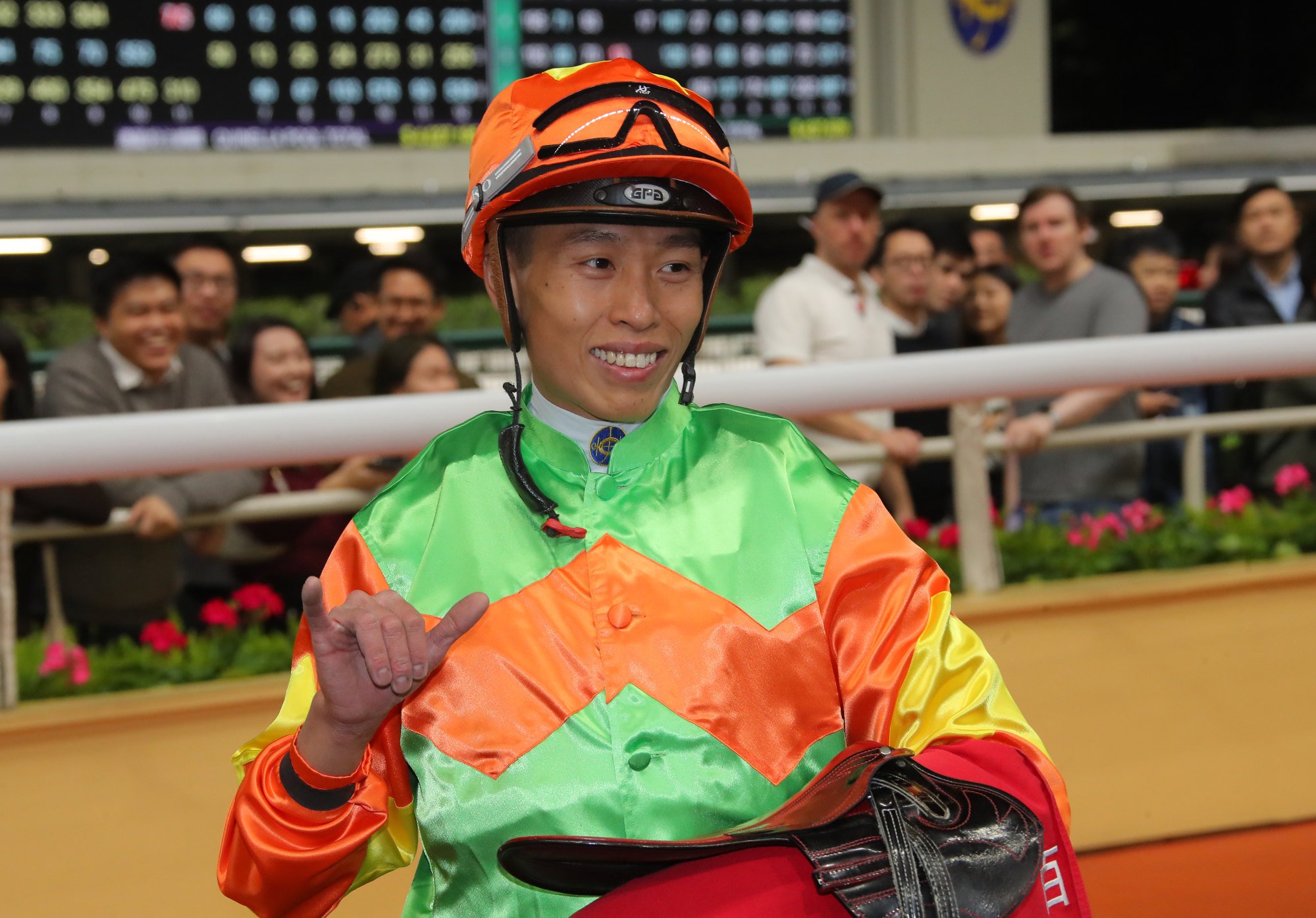 Vincent Ho after his 600th Hong Kong win on Wednesday night.