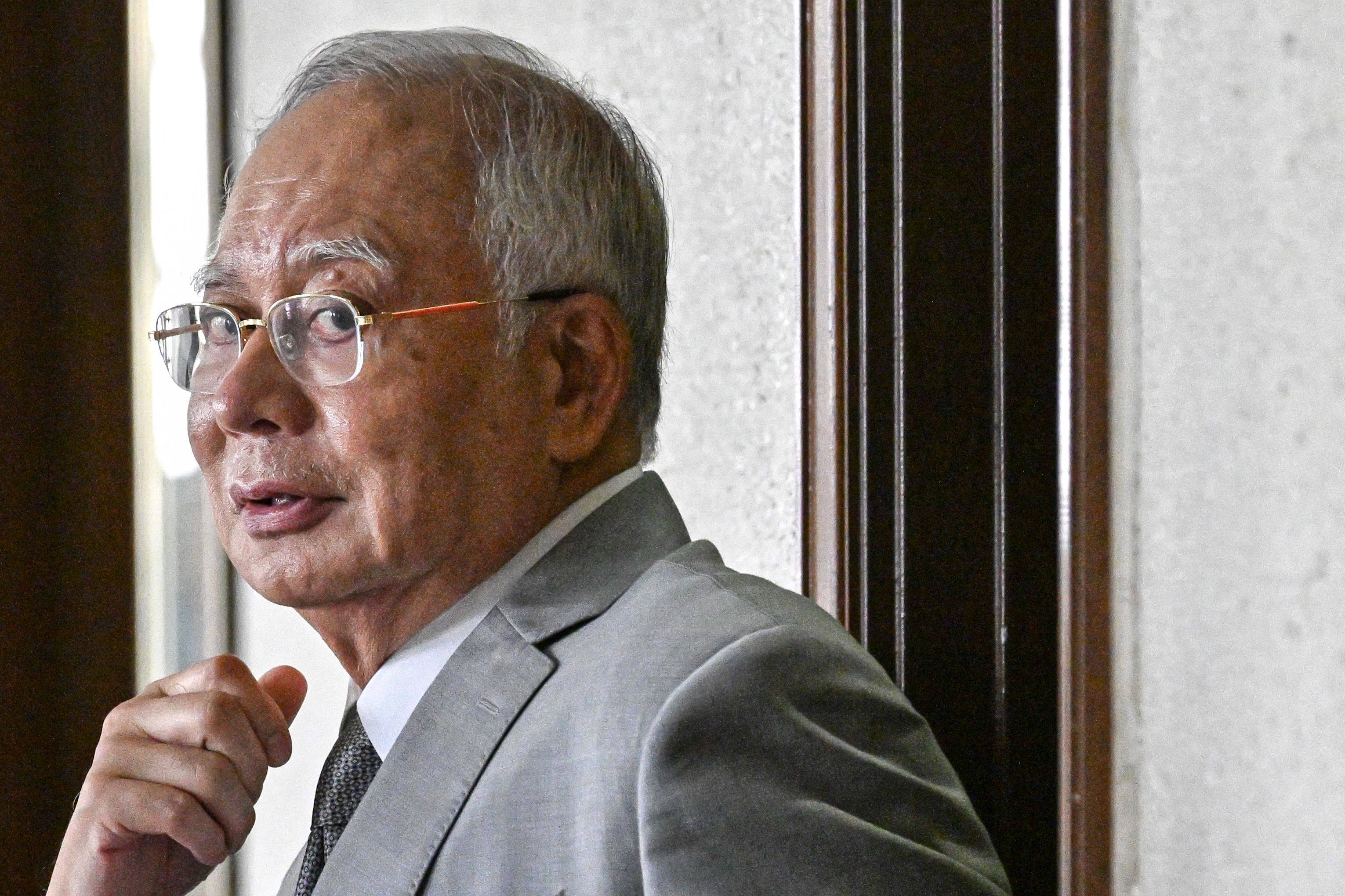 Lawyers for Malaysia’s former prime minister Najib Razak are arguing he should serve the rest of his sentence under house arrest. File photo: AFP