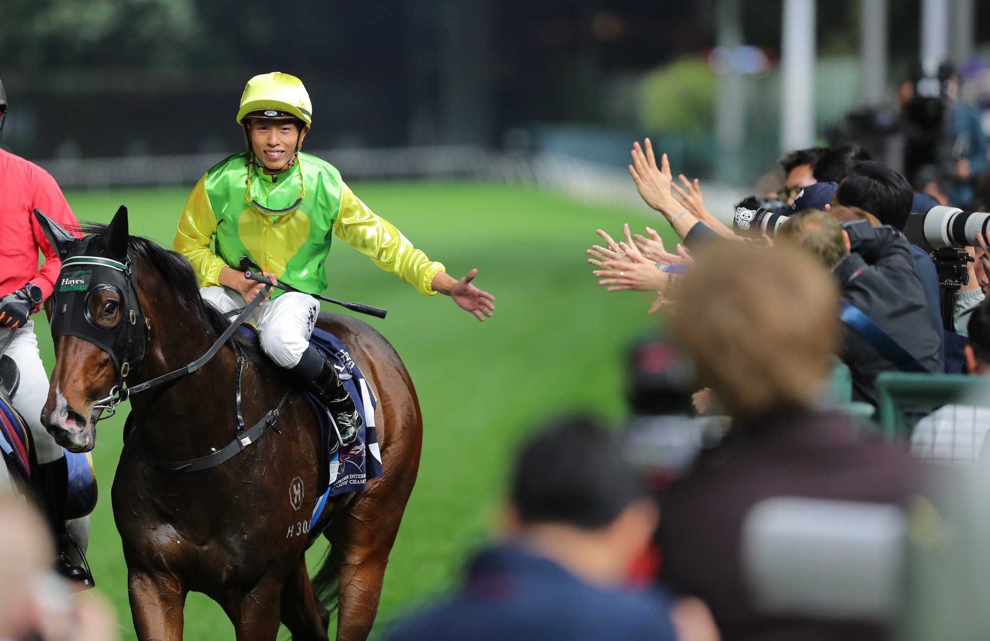 Vincent Ho is all smiles after securing last year’s International Jockeys’ Championship aboard Tomodachi Kokoroe.