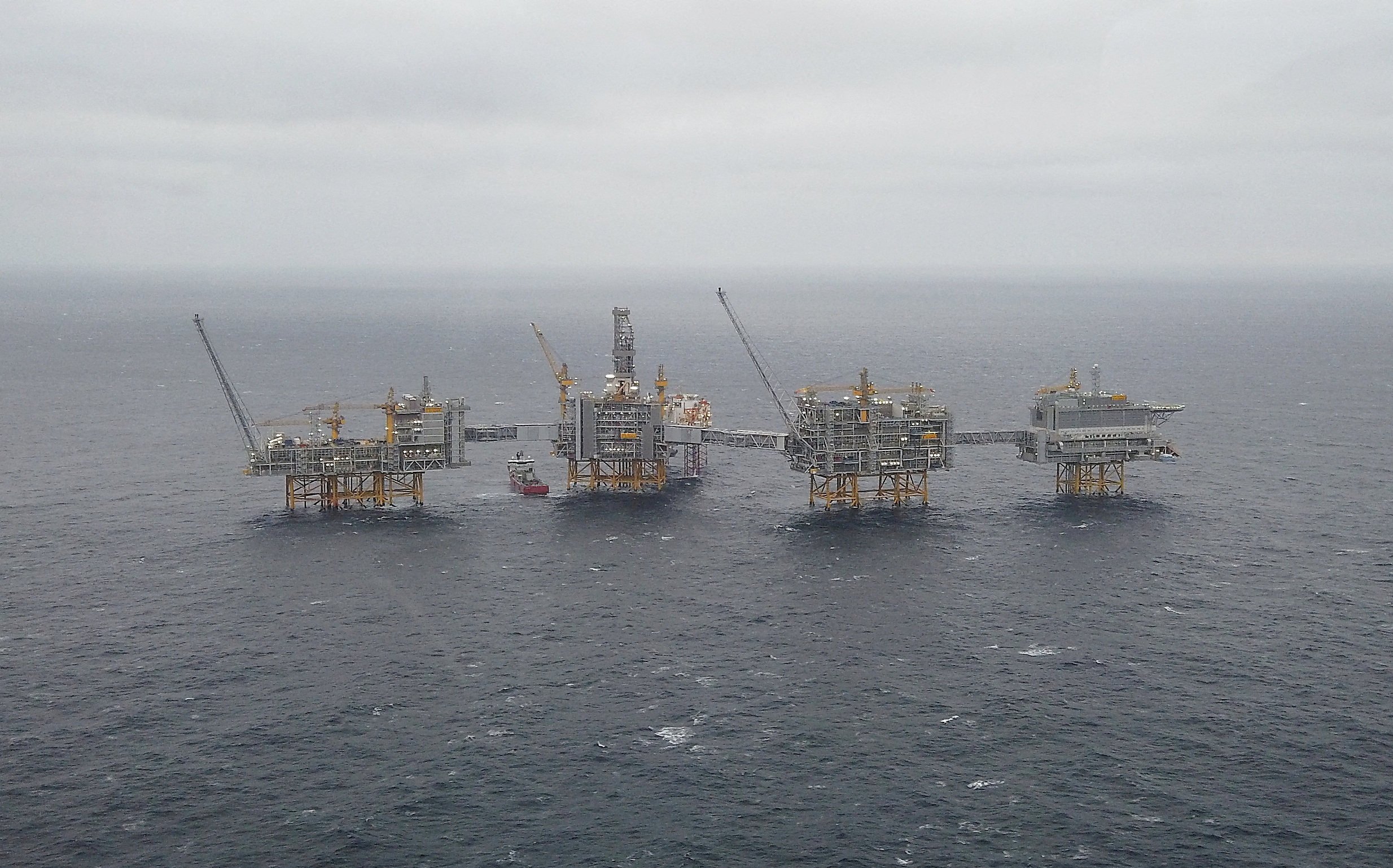 Norwegian oilfield platforms in the North Sea. File photo: Reuters