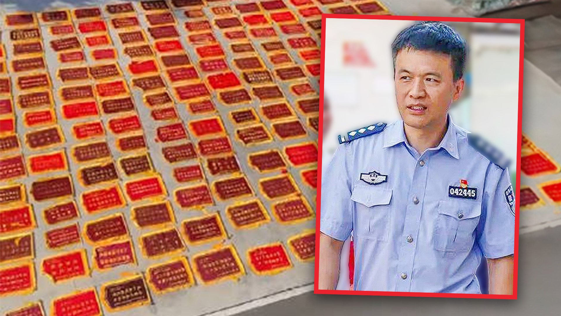 Officer Shang Chaoyang started as a volunteer in his spare time, and after 16 years of dedication, he has helped reunite 483 families. Photo: SCMP composite/Weibo/The Paper