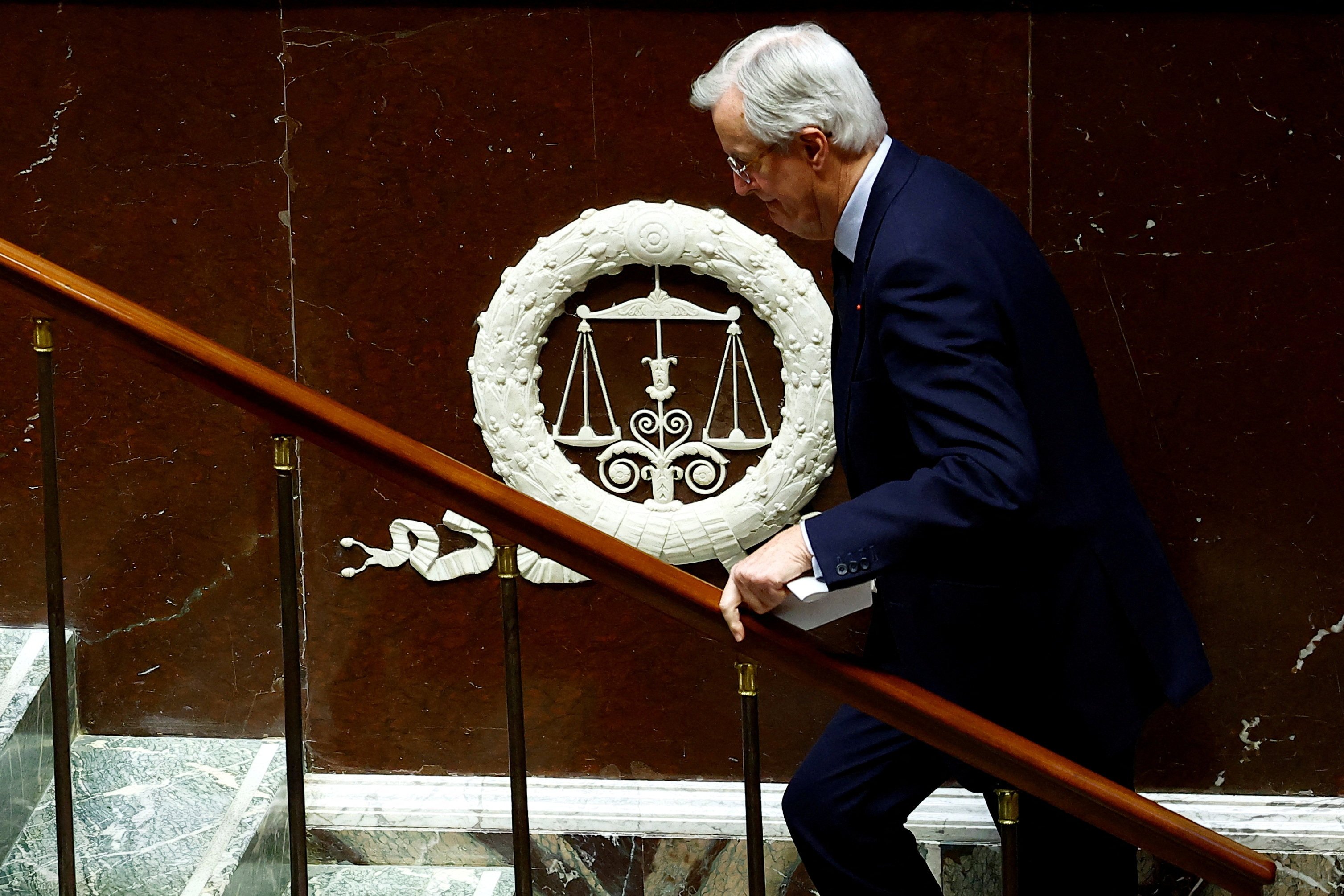 French Prime Minister Michel Barnier on Monday. Photo: Reuters