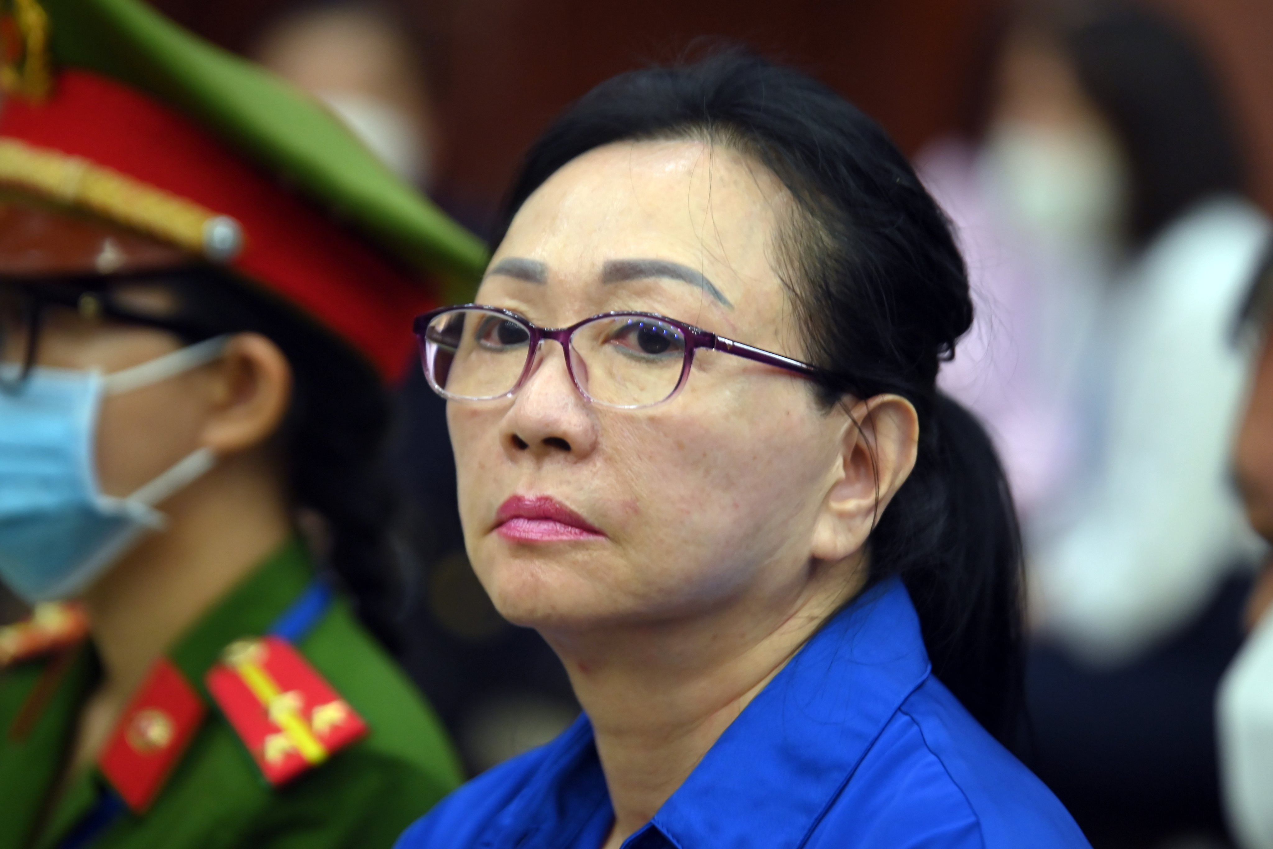 Truong My Lan attends her trial at the People’s High Court of Ho Chi Minh City, Vietnam, on Tuesday. Photo: EPA-EFE